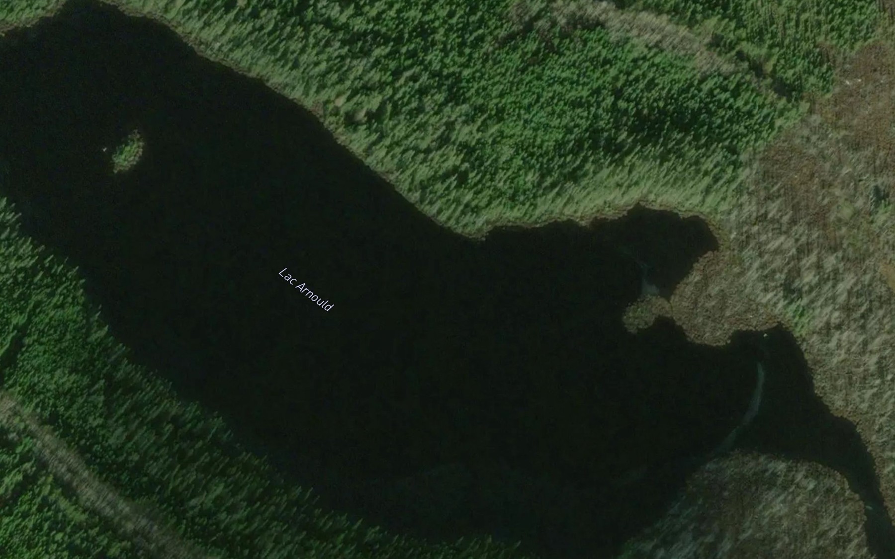 Satellite map of the Lac Arnould