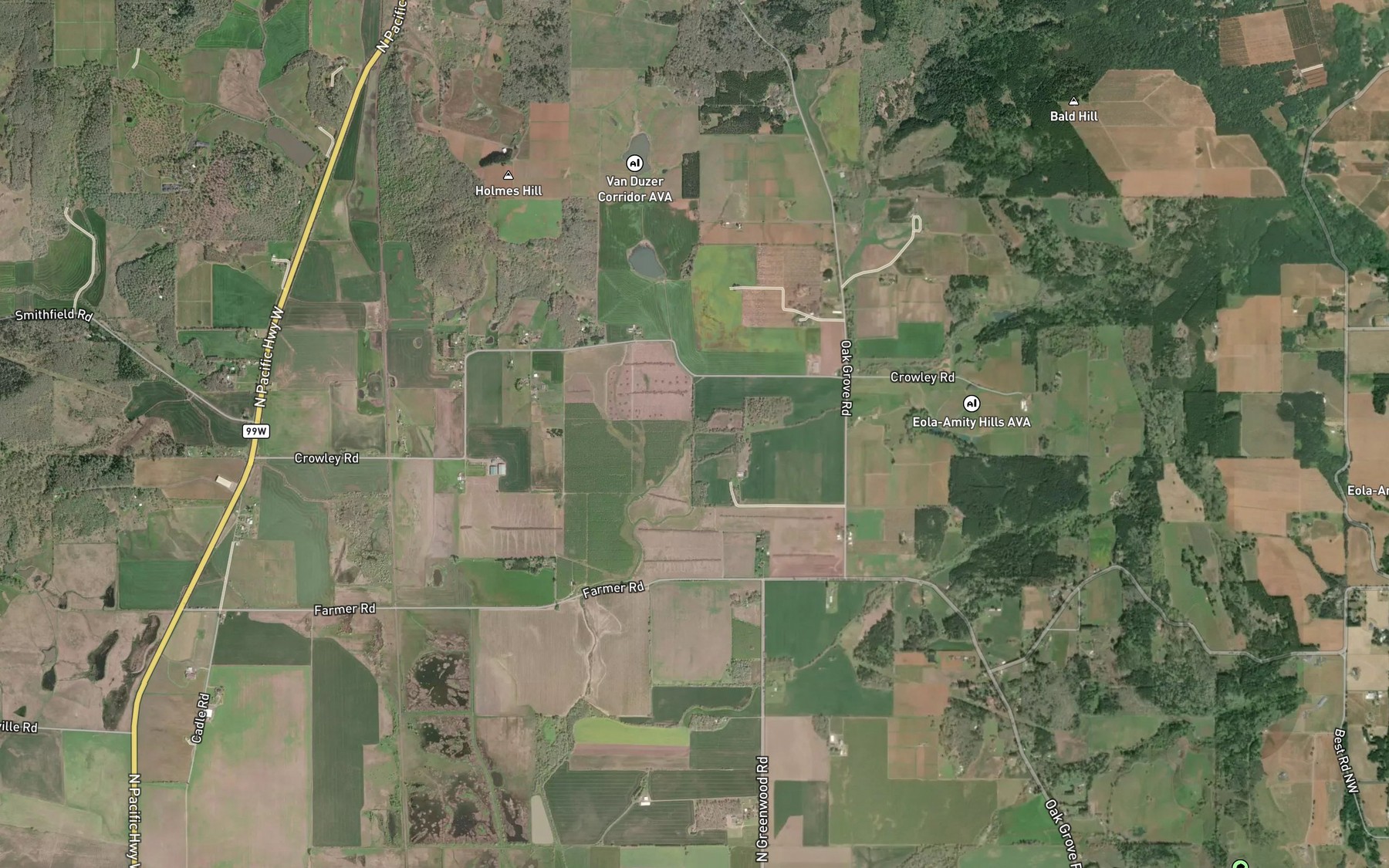 Satellite map of the McMahan Branch