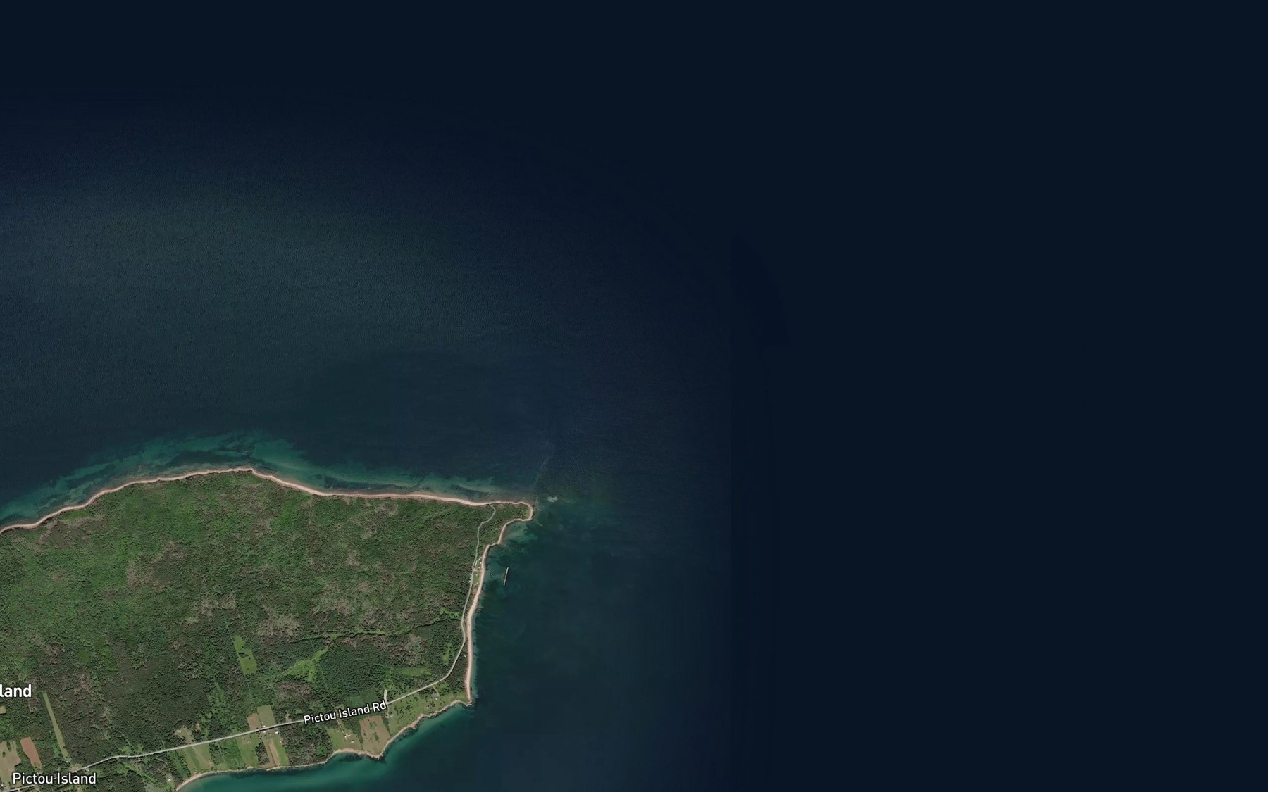 Satellite map of the East End Reef