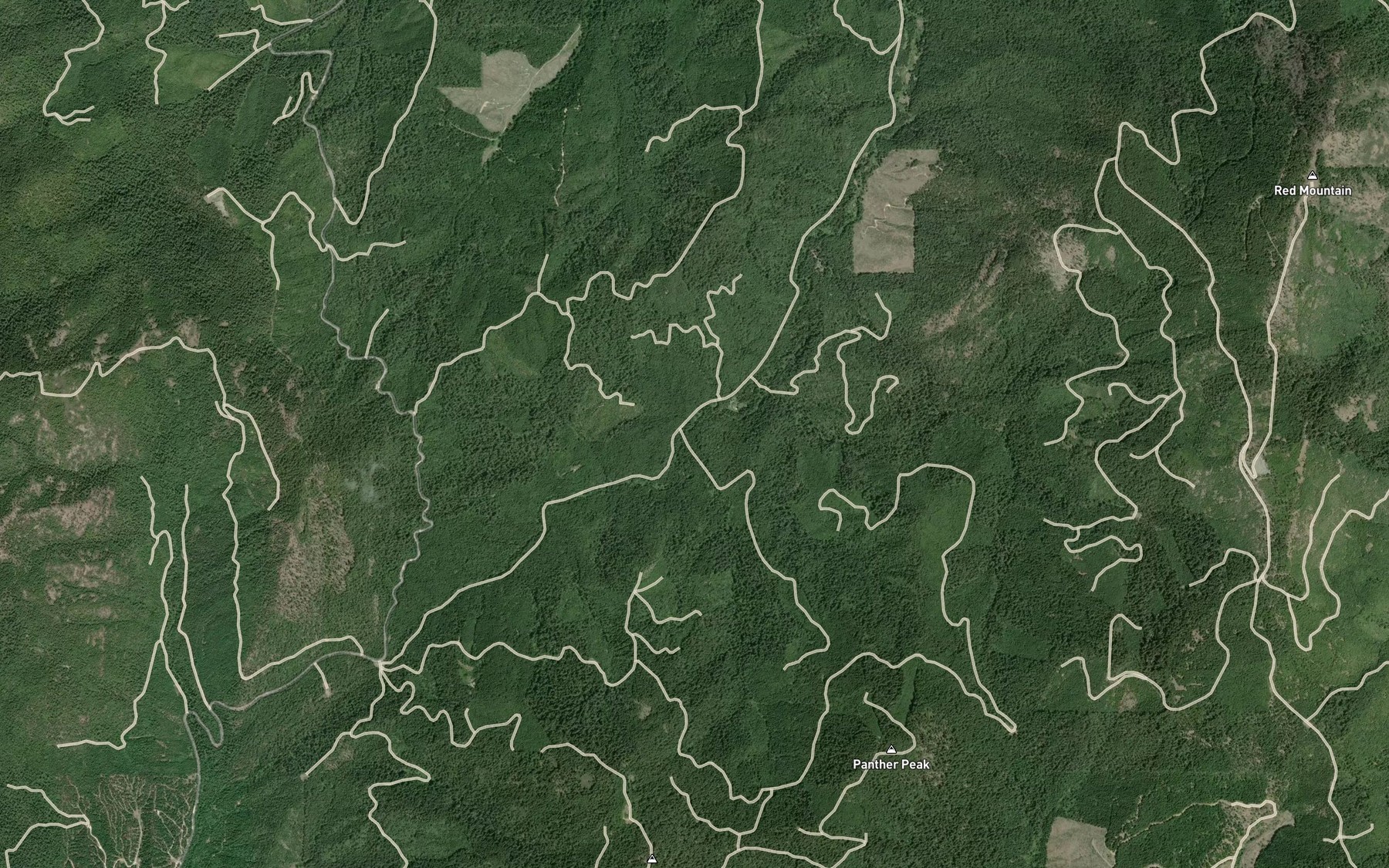 Satellite map of the East Fork Applegate Creek