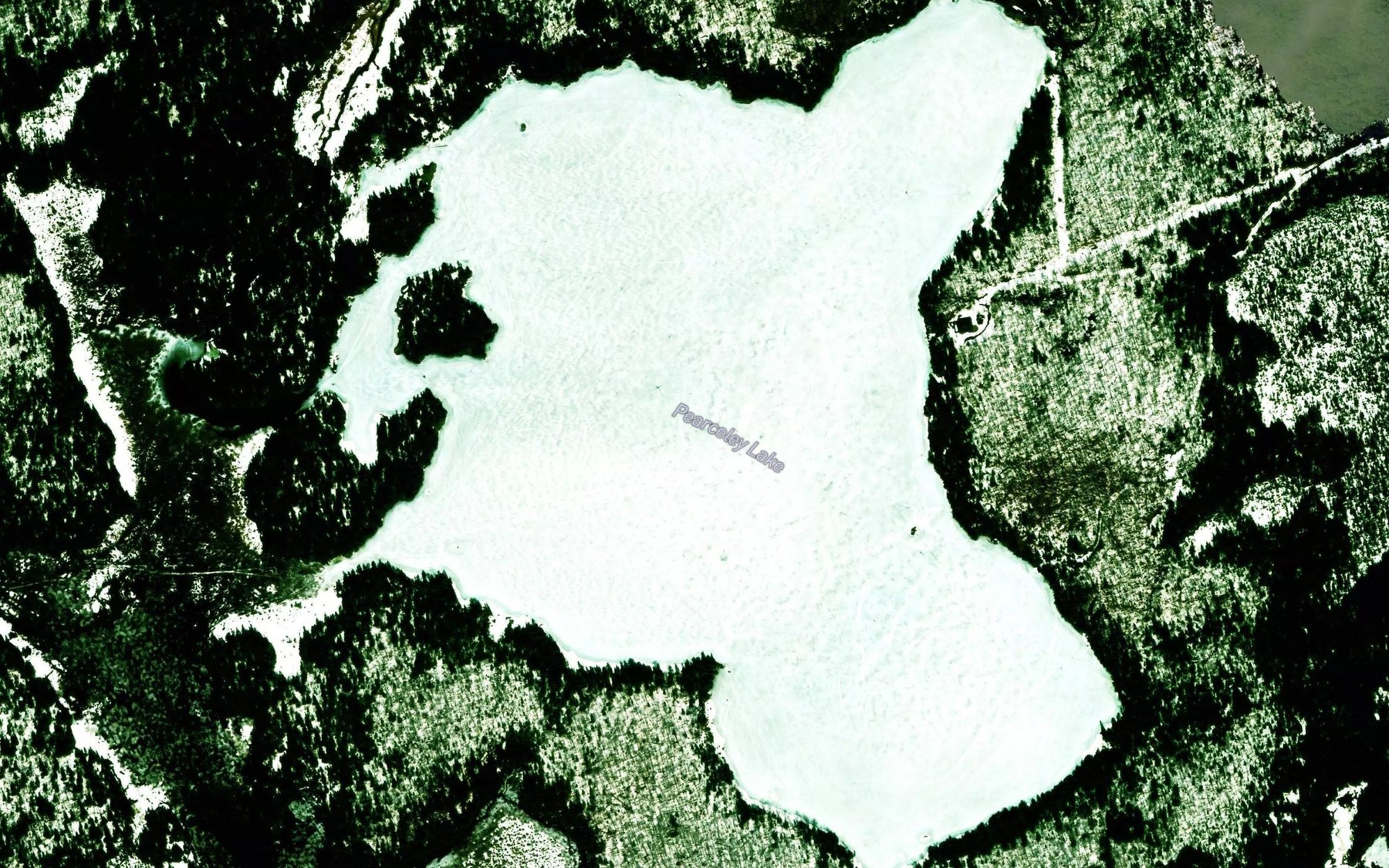 Satellite map of the Pearceley Lake