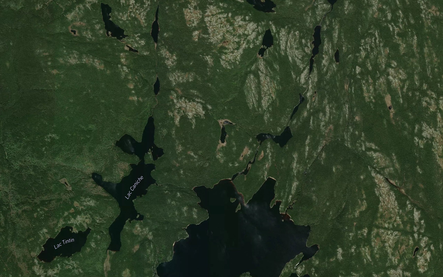 Satellite map of the Lac Petit-Habitant