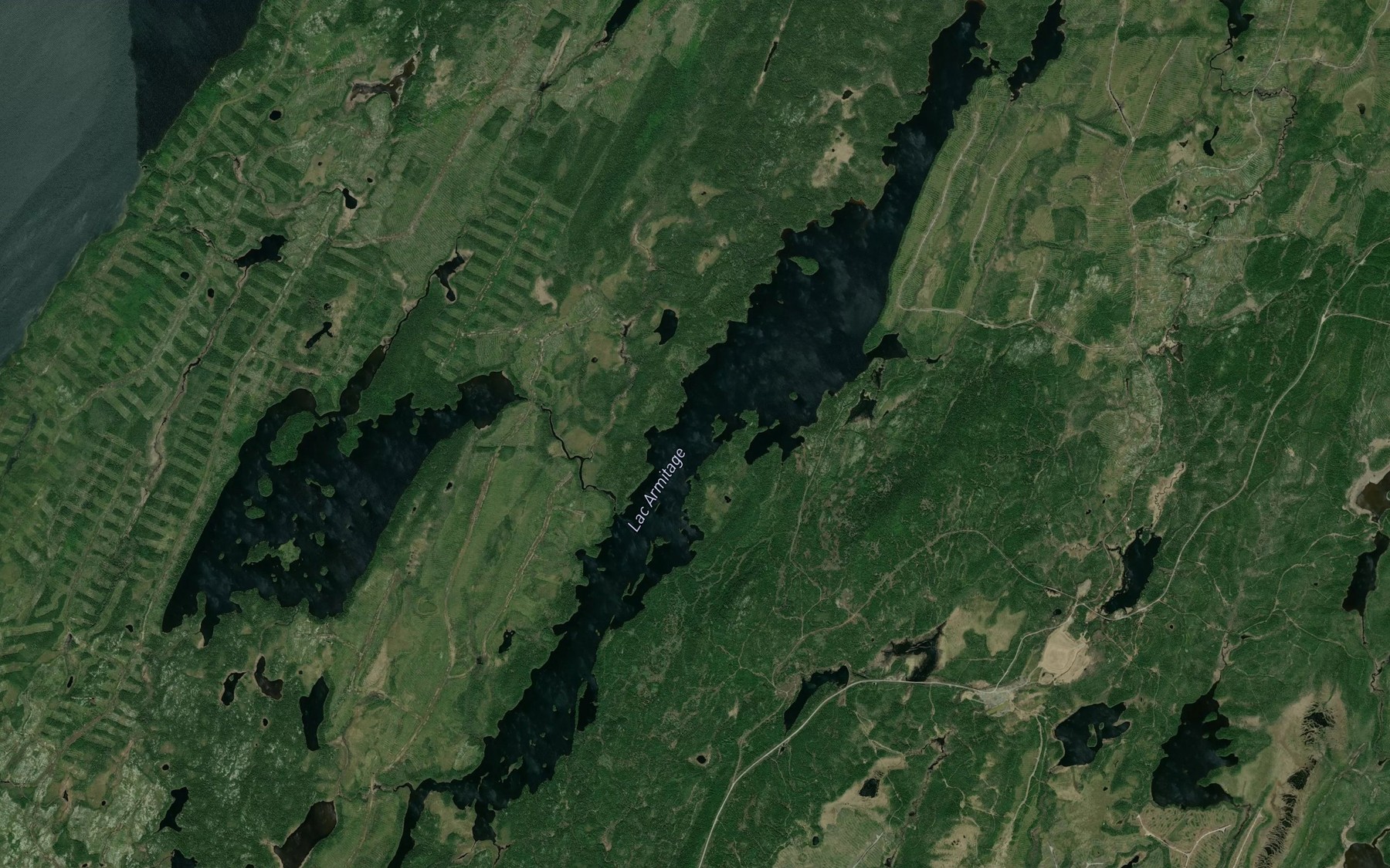 Satellite map of the Lac Armitage