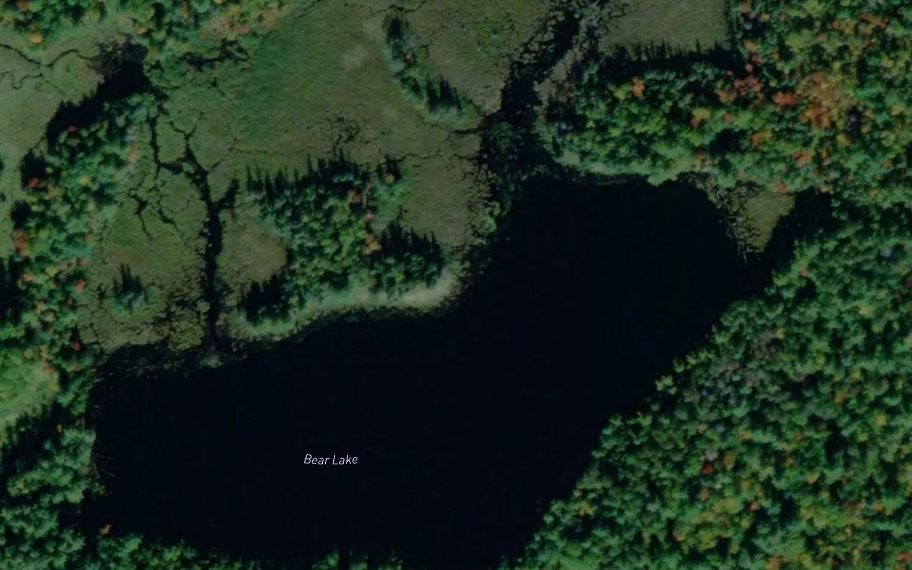 Satellite map of the Bear Lake