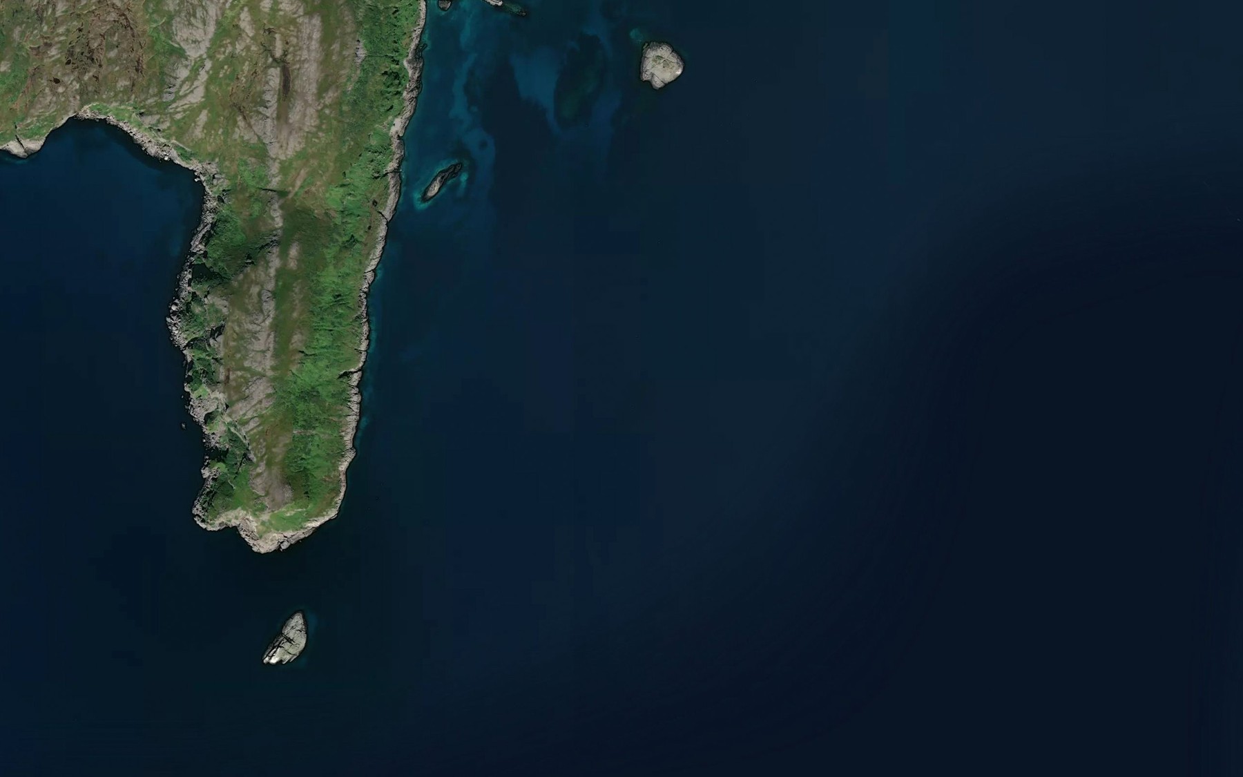 Satellite map of the Skallen