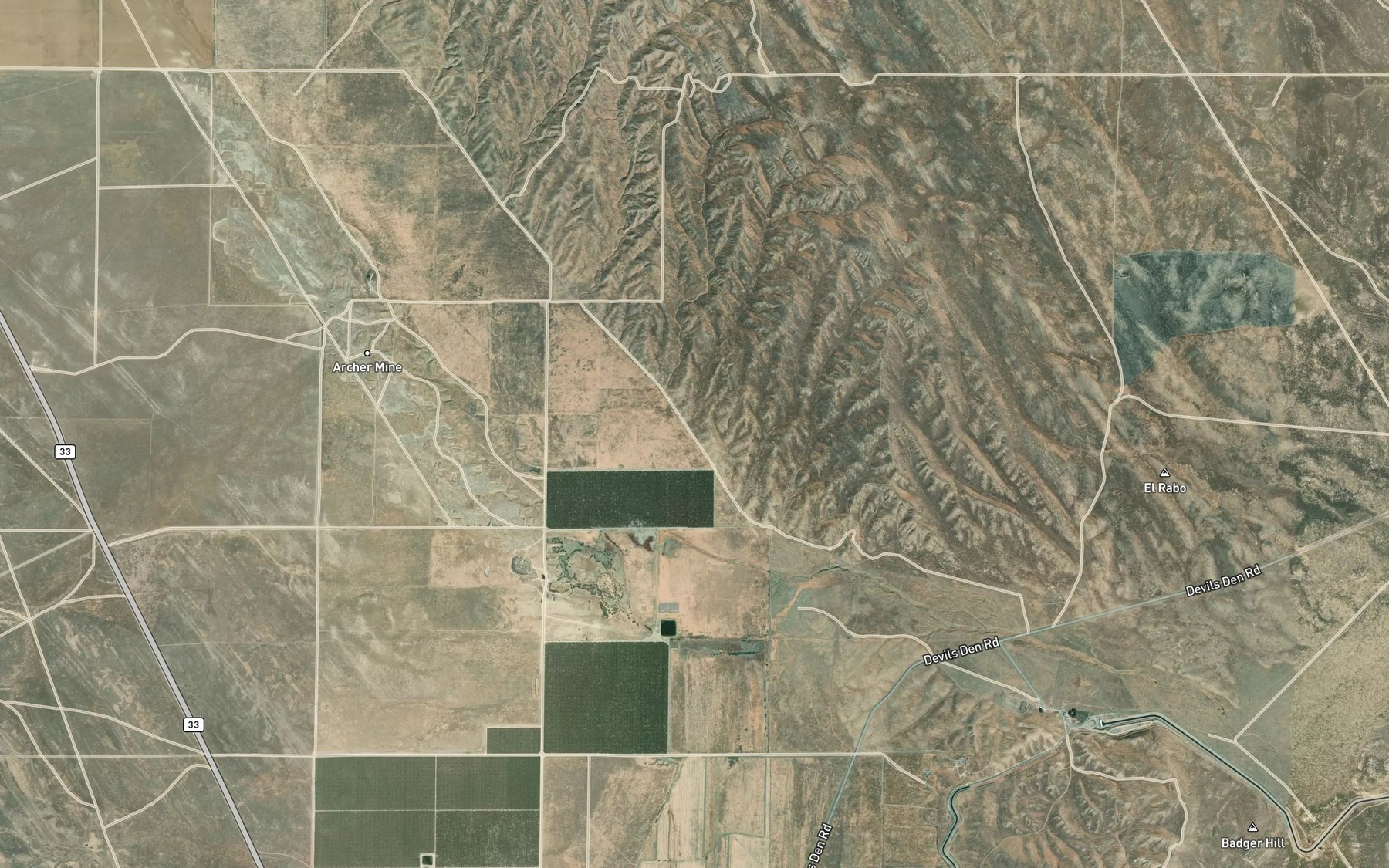 Satellite map of the Arroyo Petreo