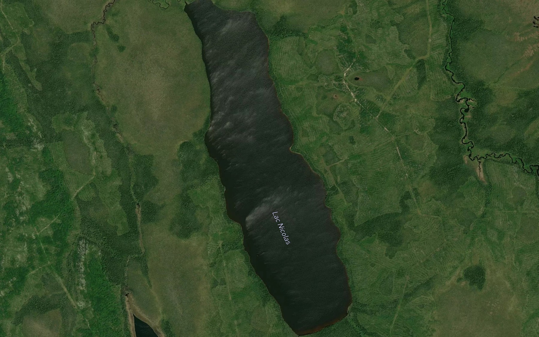 Satellite map of the Lac Nicolas