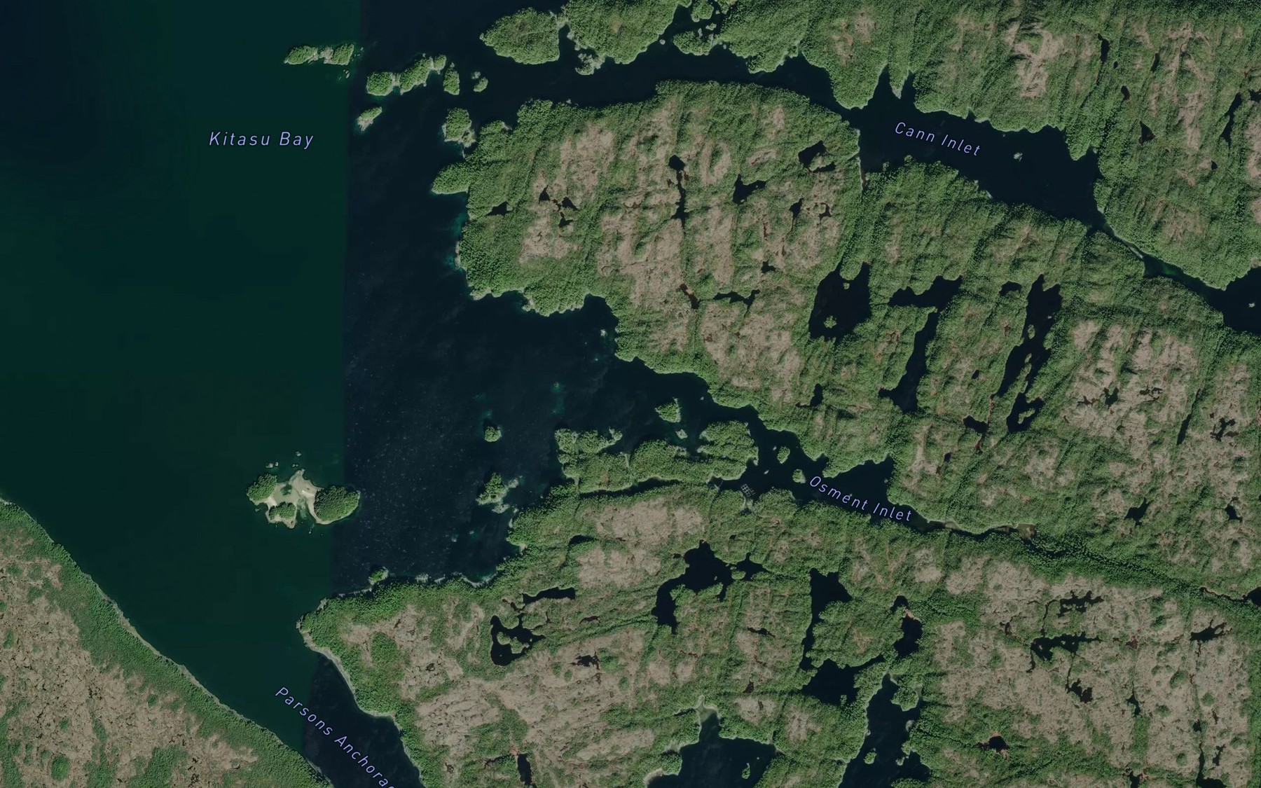 Satellite map of the Osment Inlet