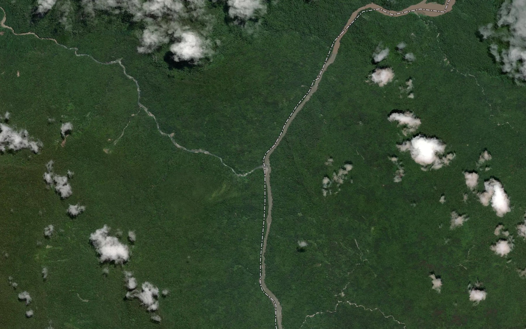 Satellite map of the Poru River