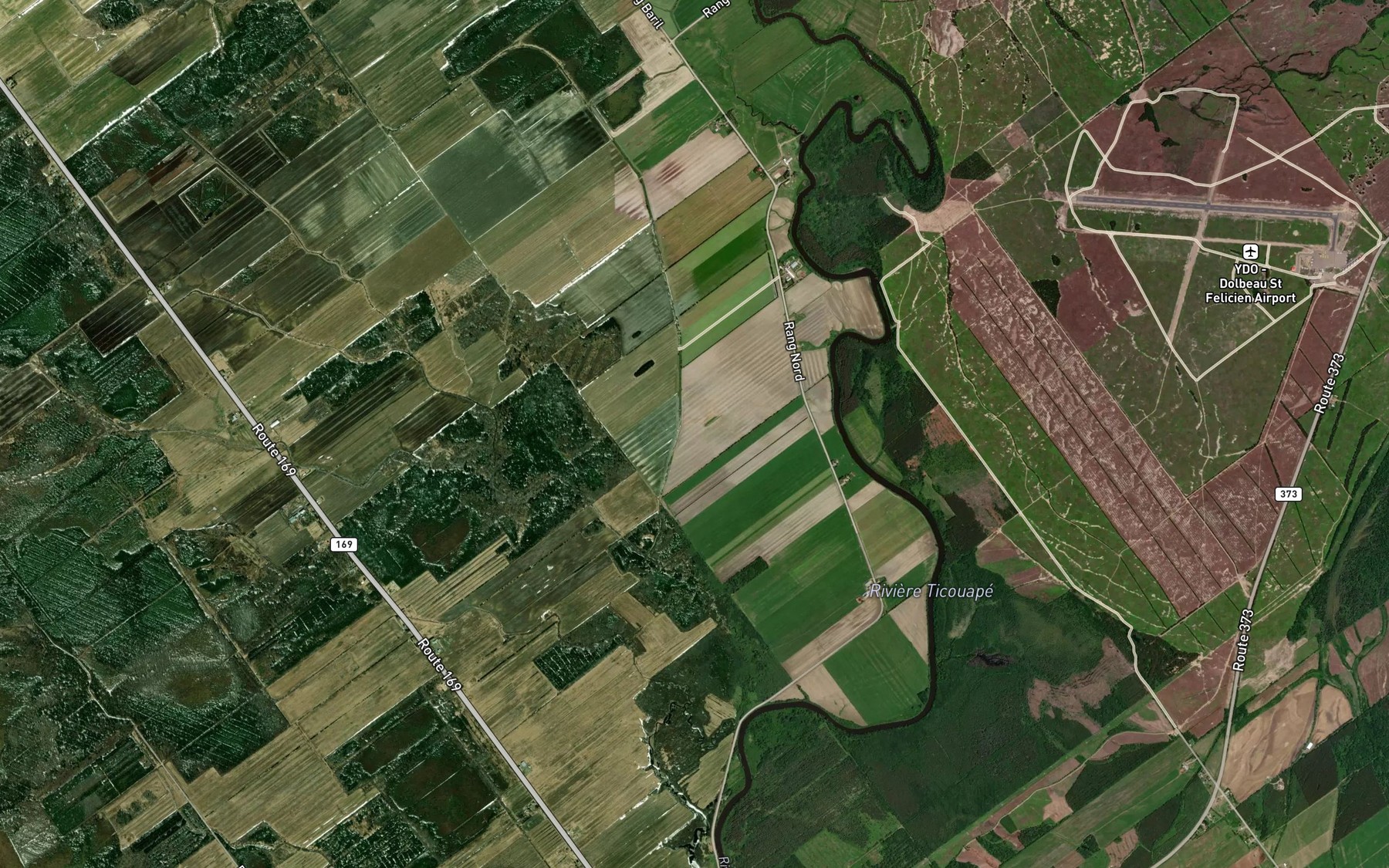 Satellite map of the Cours d'eau du Fort Tuyau