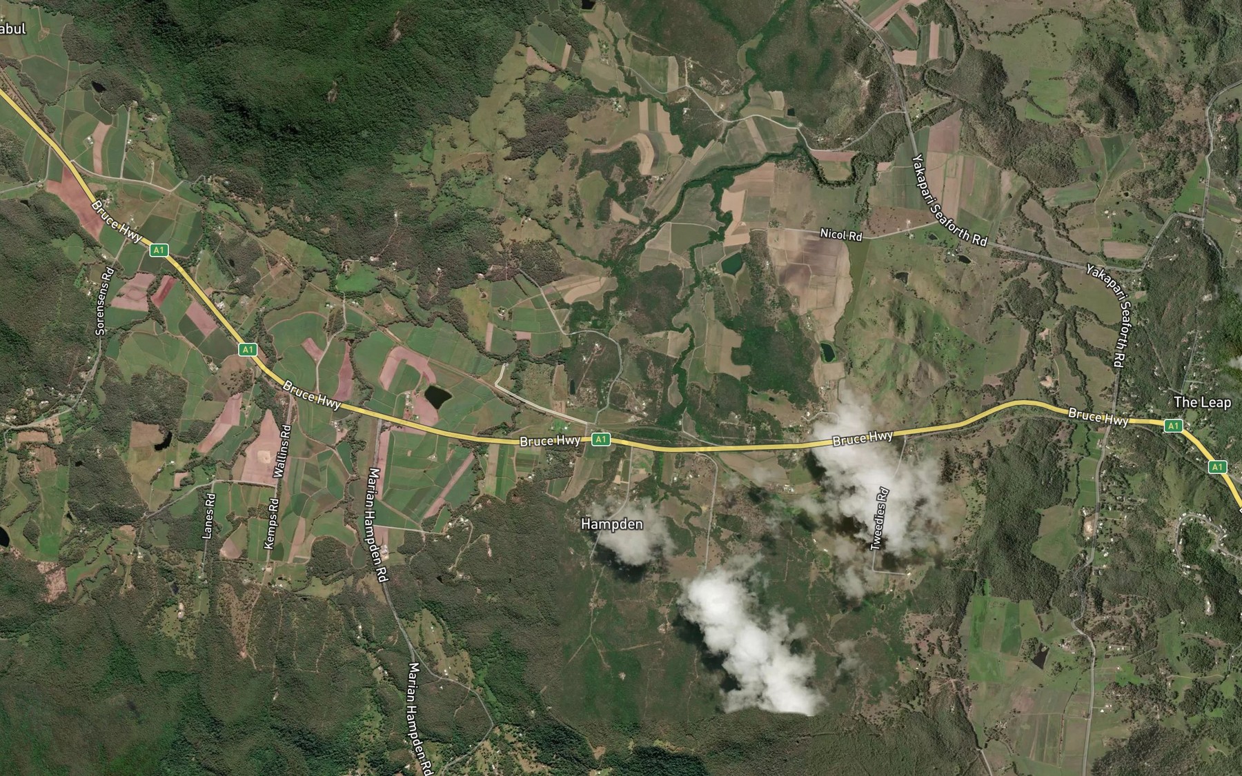 Satellite map of the Eight Mile Creek