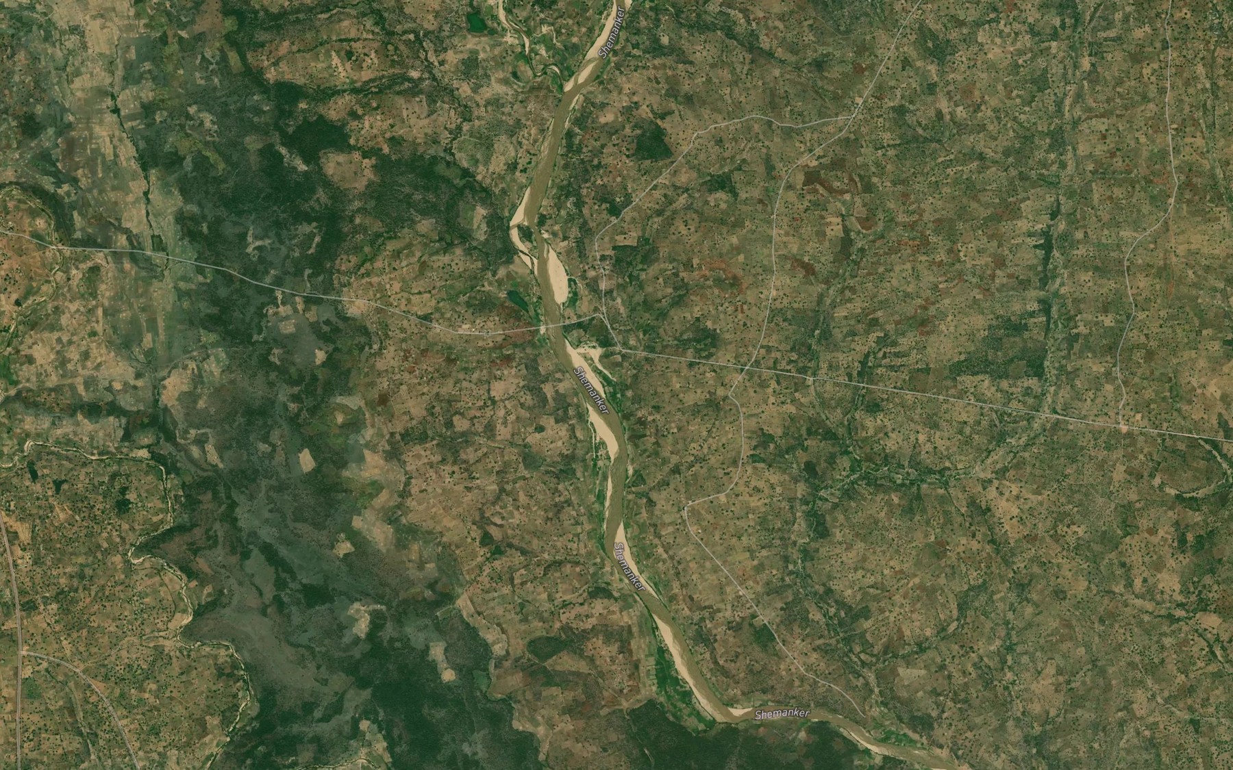 Satellite map of the River Ramkan