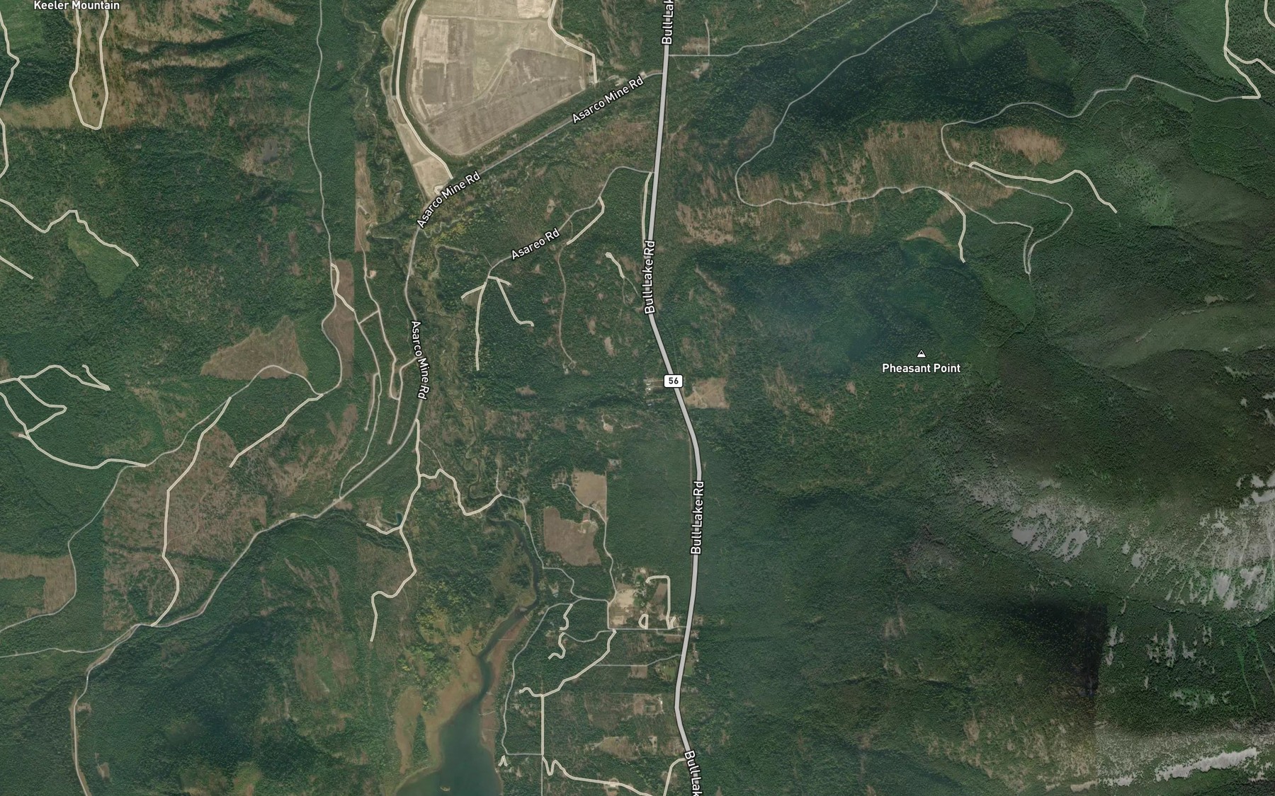 Satellite map of the Spring Creek