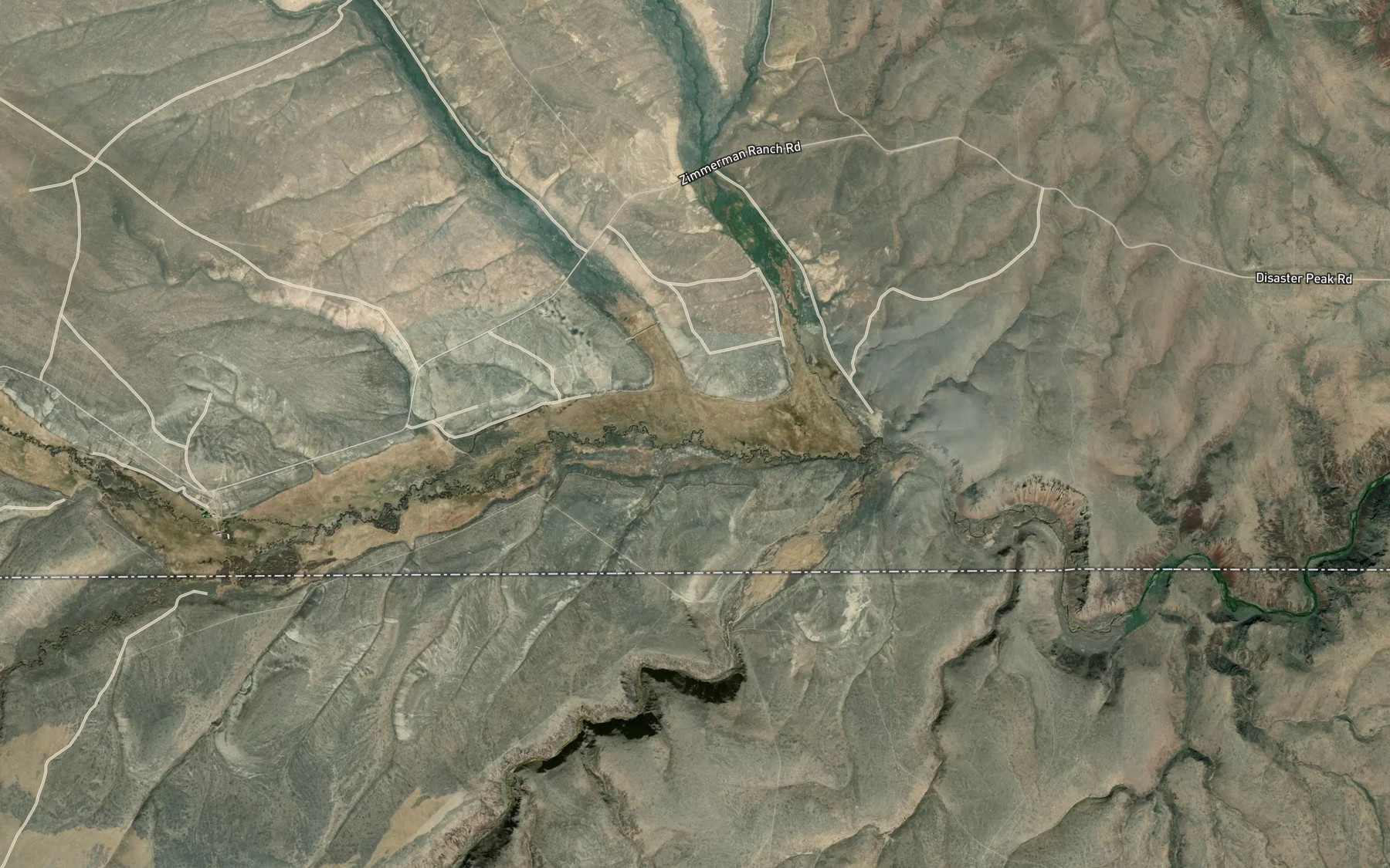 Satellite map of the Payne Creek