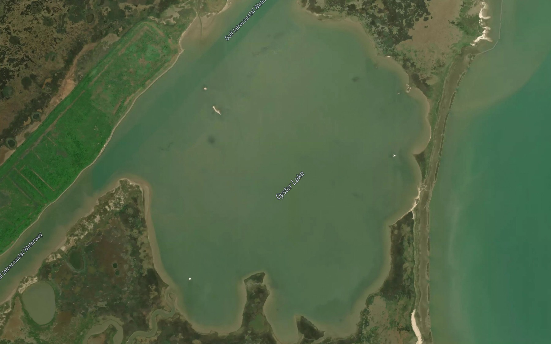 Satellite map of the Oyster Lake