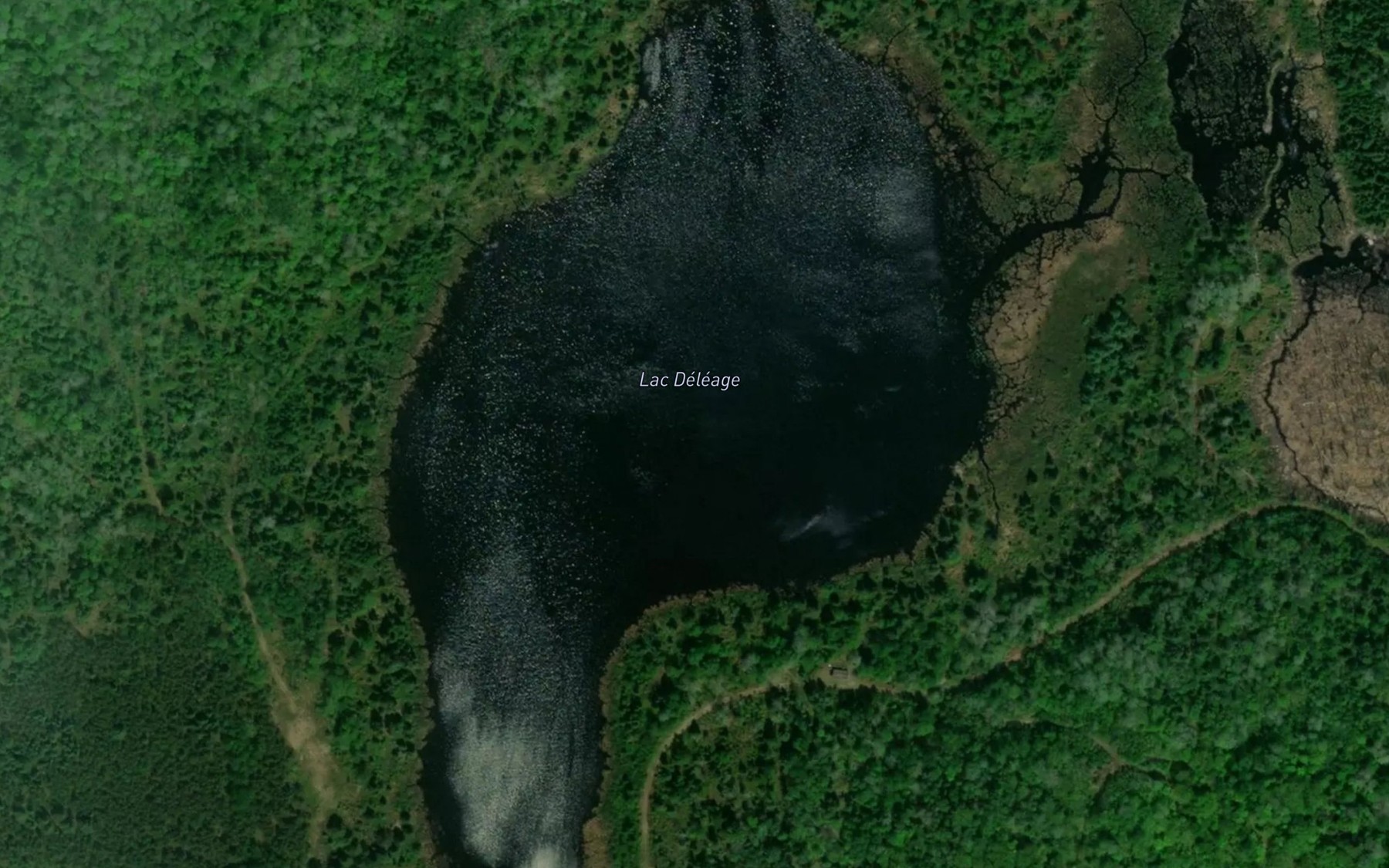 Satellite map of the Lac Deleage