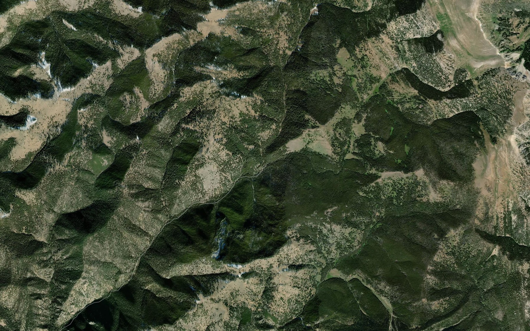 Satellite map of the Meadow Fork Greenhorn Creek