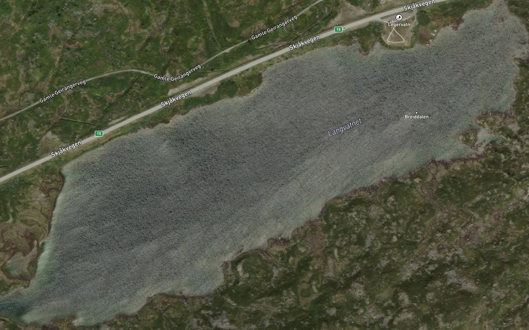 Satellite map of the Lagervatnet,s