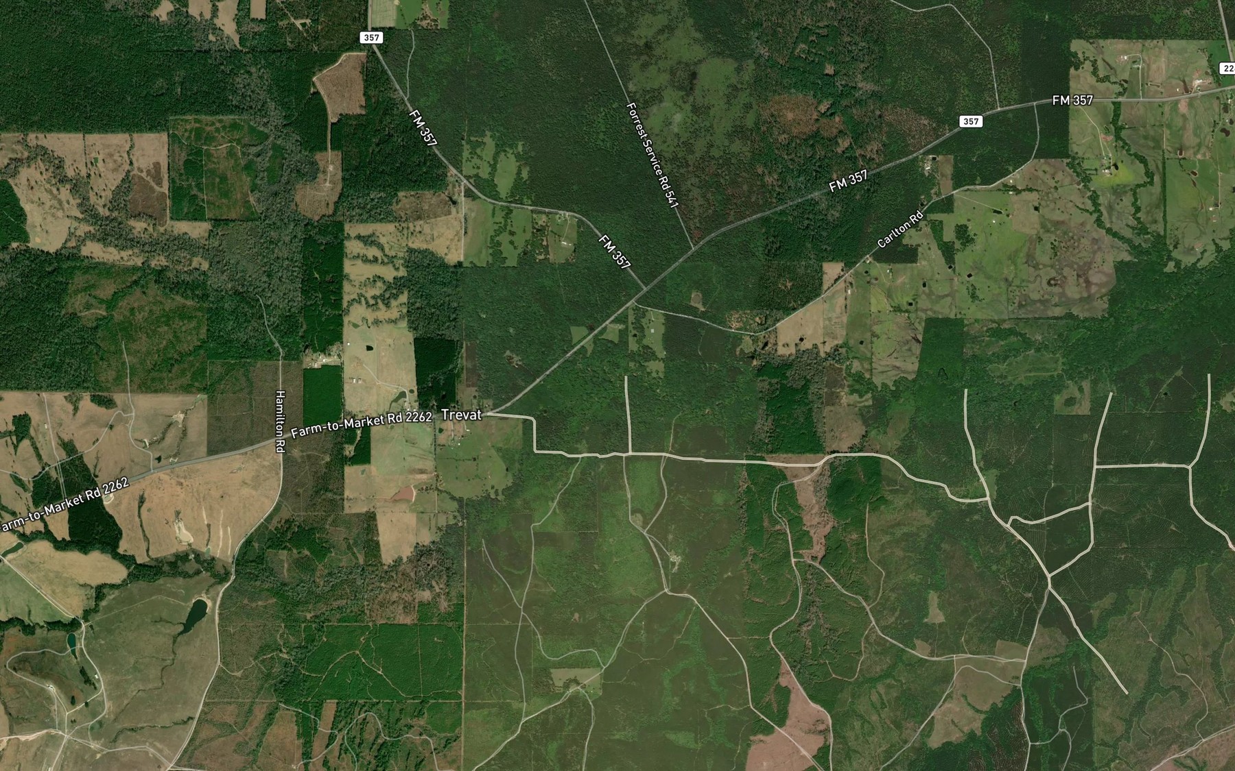 Satellite map of the James Creek