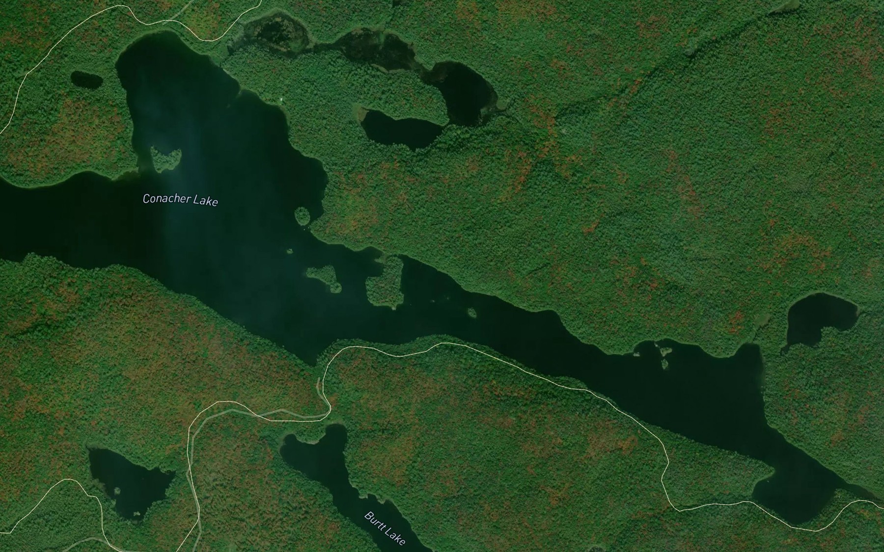 Satellite map of the Conacher Lake