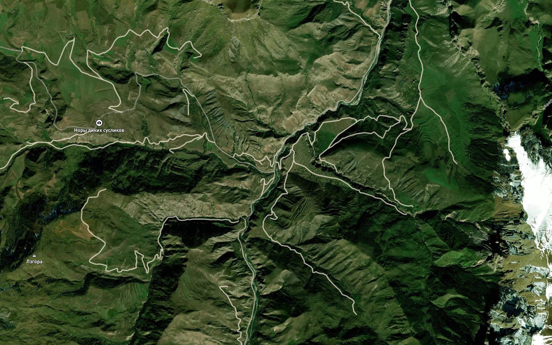 Satellite map of the Kektash