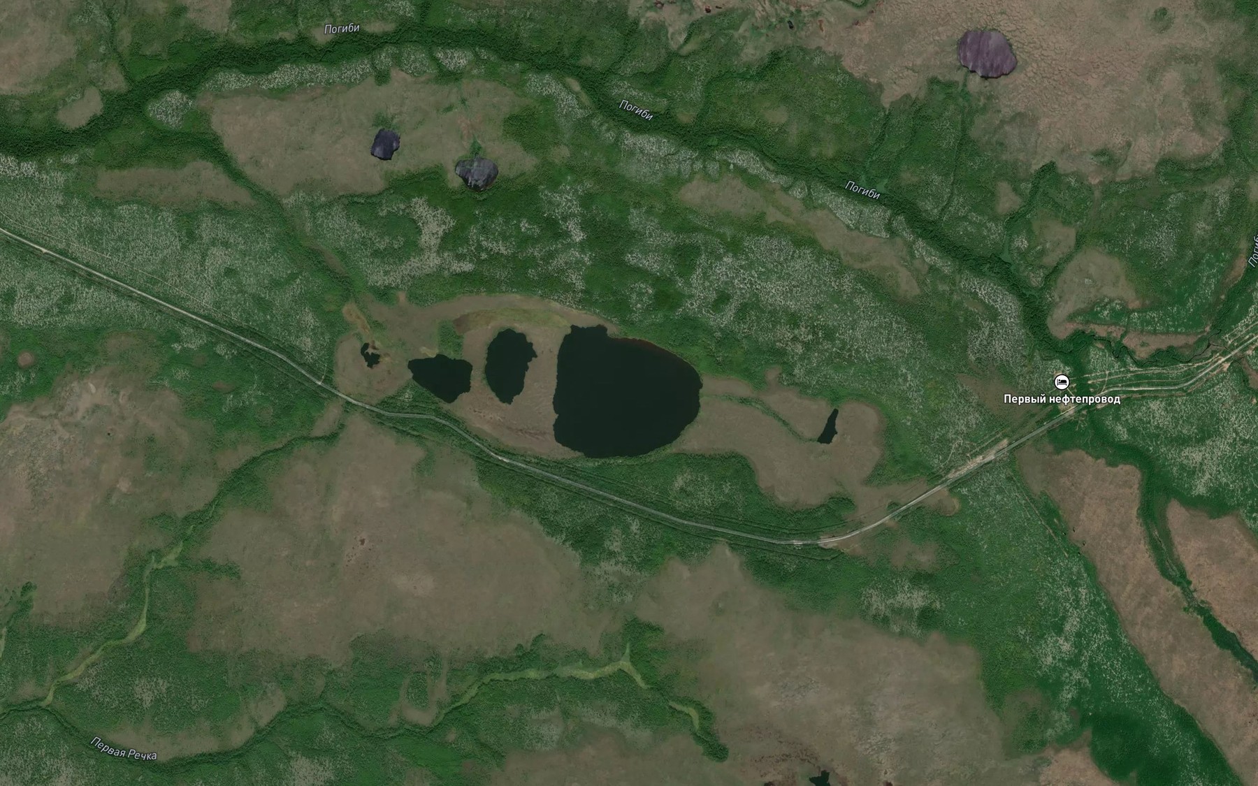 Satellite map of the Ozero Pridorozhnoye