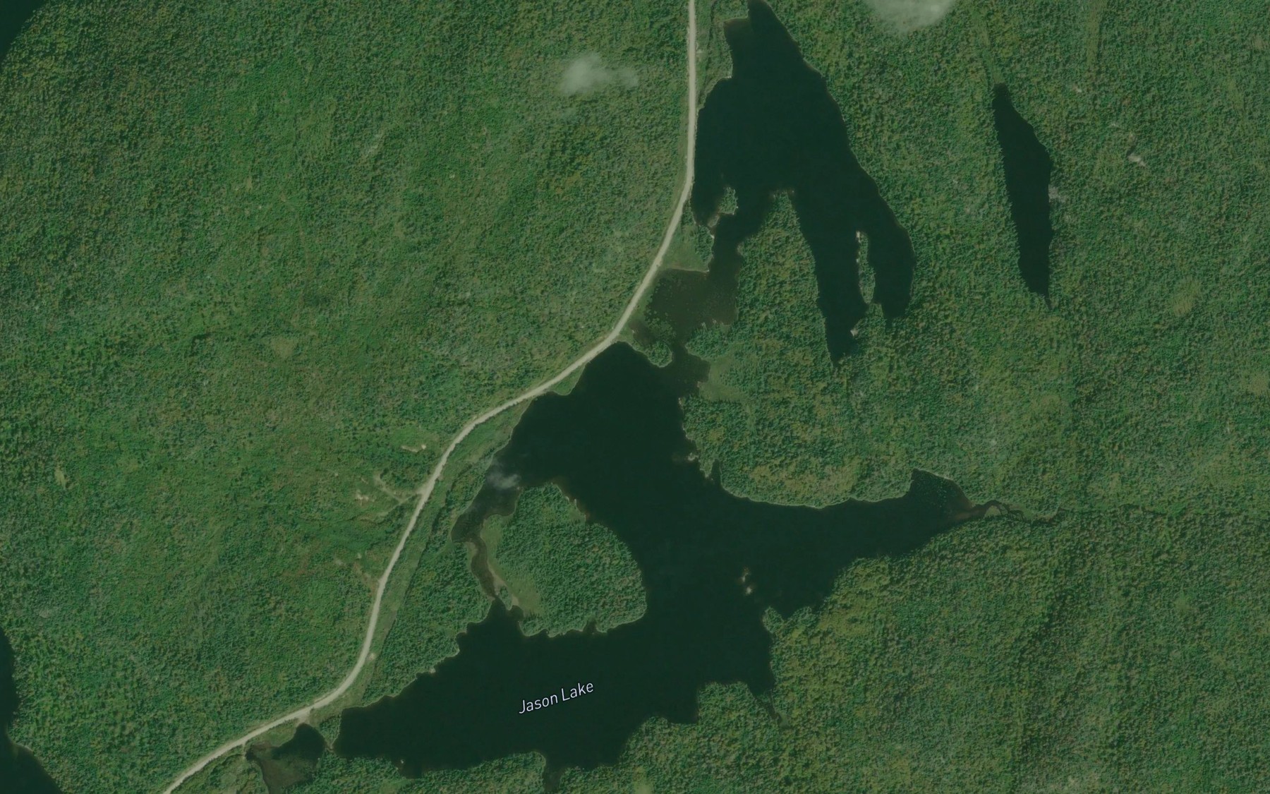 Satellite map of the Jason Lake
