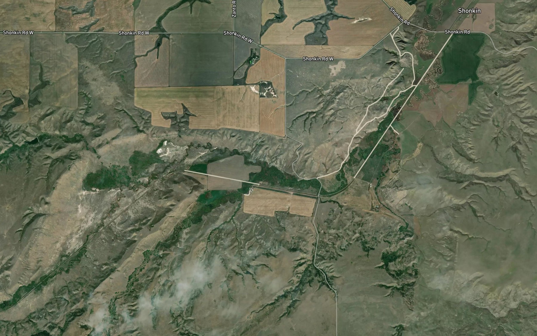 Satellite map of the Big Sag Creek