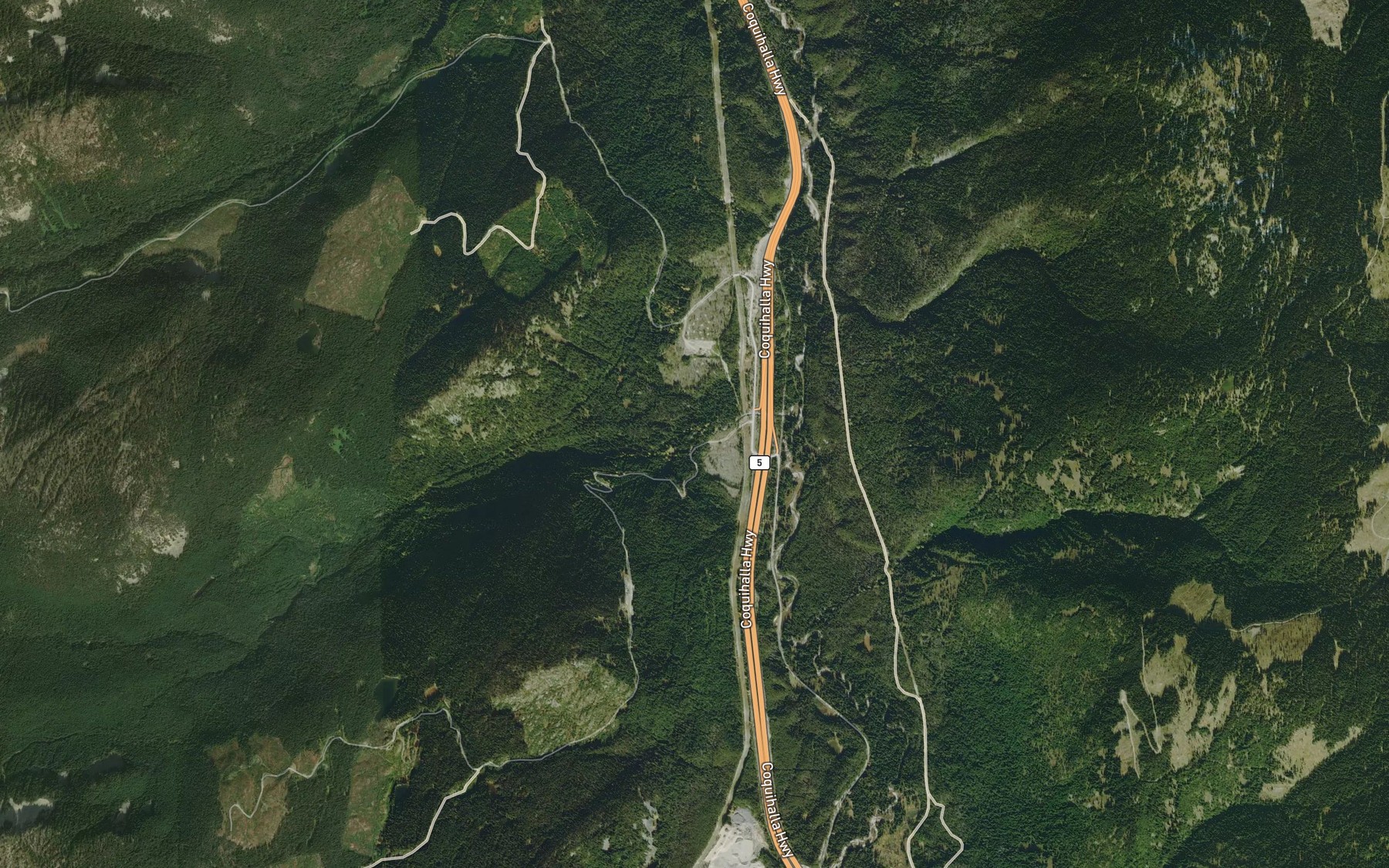 Satellite map of the Mine Creek