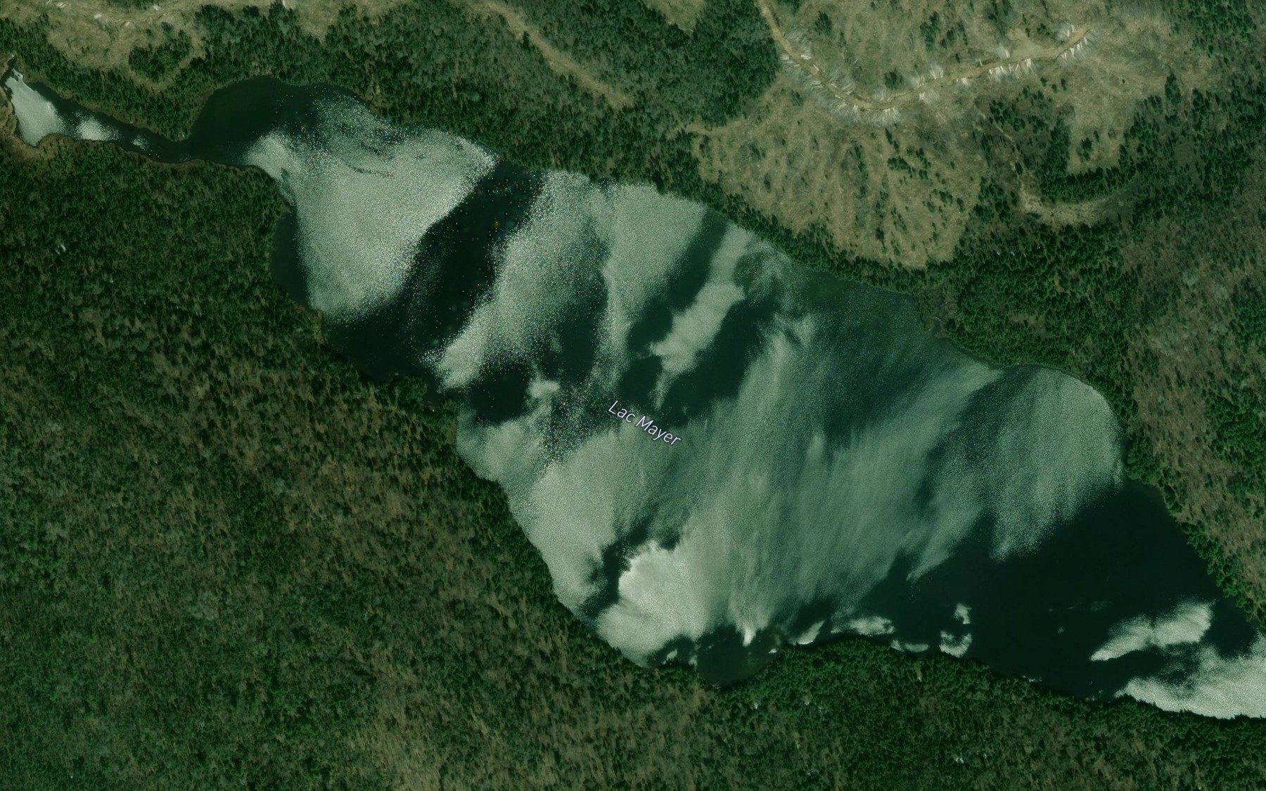 Satellite map of the Lac Mayer