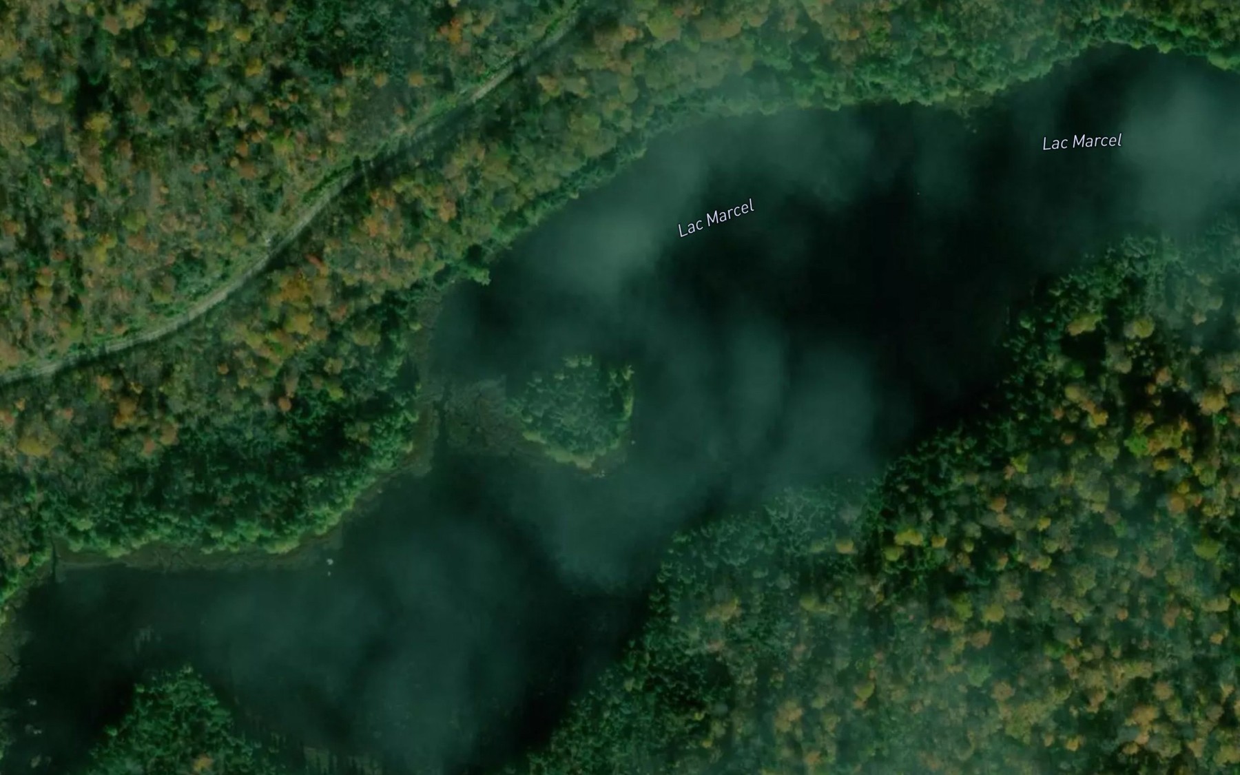 Satellite map of the Lac Marcel