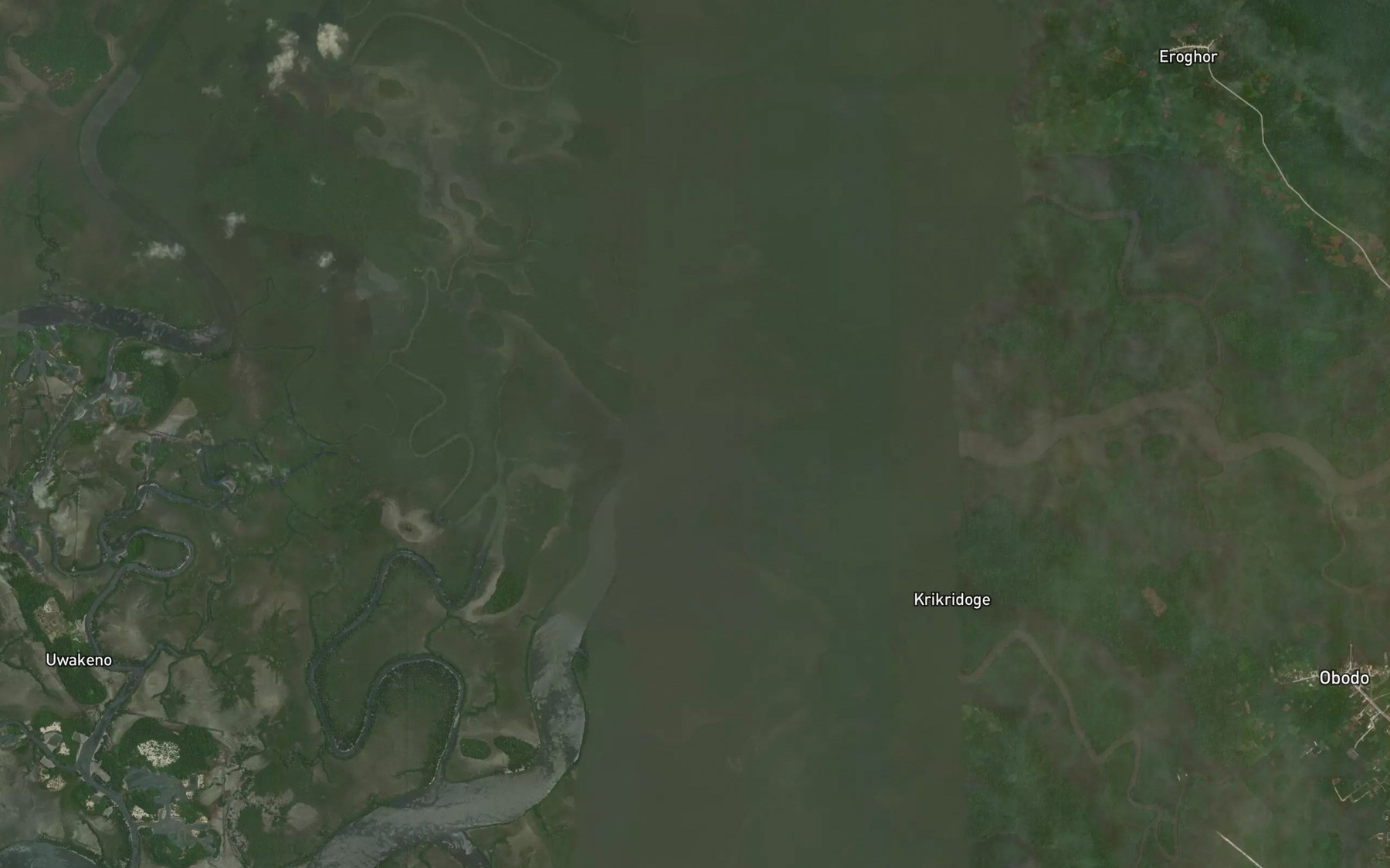 Satellite map of the Aghigho Creek