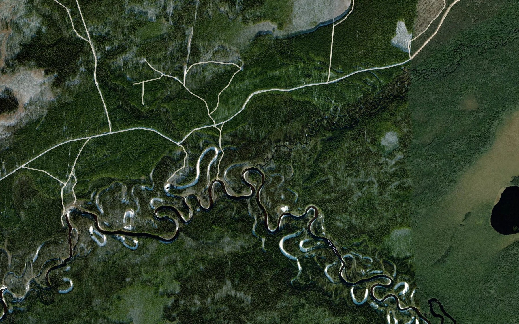 Satellite map of the Borovka