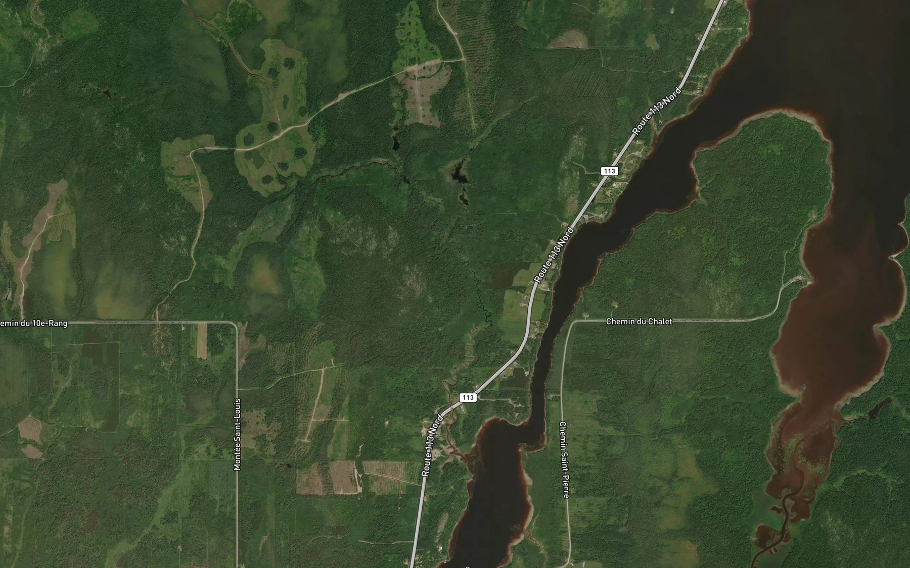 Satellite map of the Ruisseau Lemoine