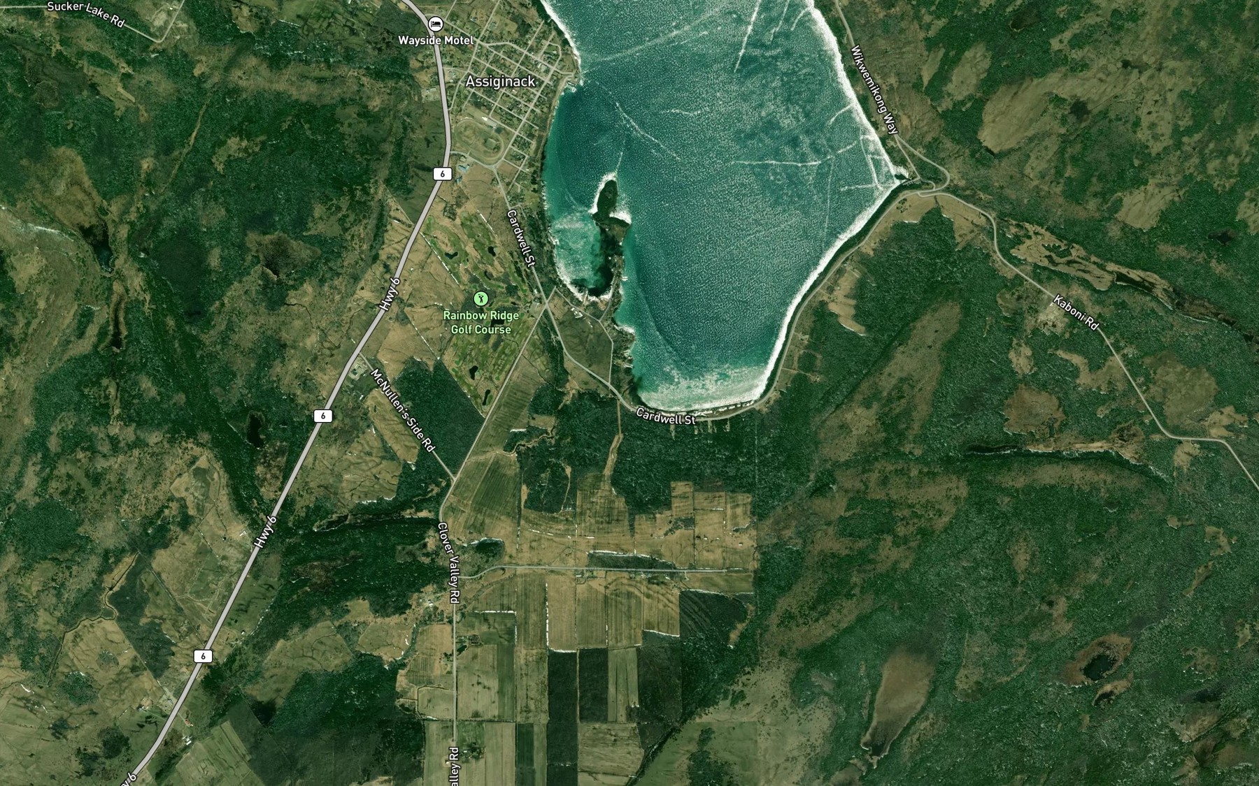 Satellite map of the Wakwagami Creek