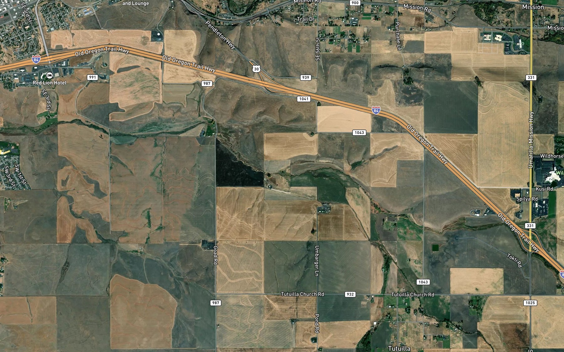 Satellite map of the North Coyote Creek