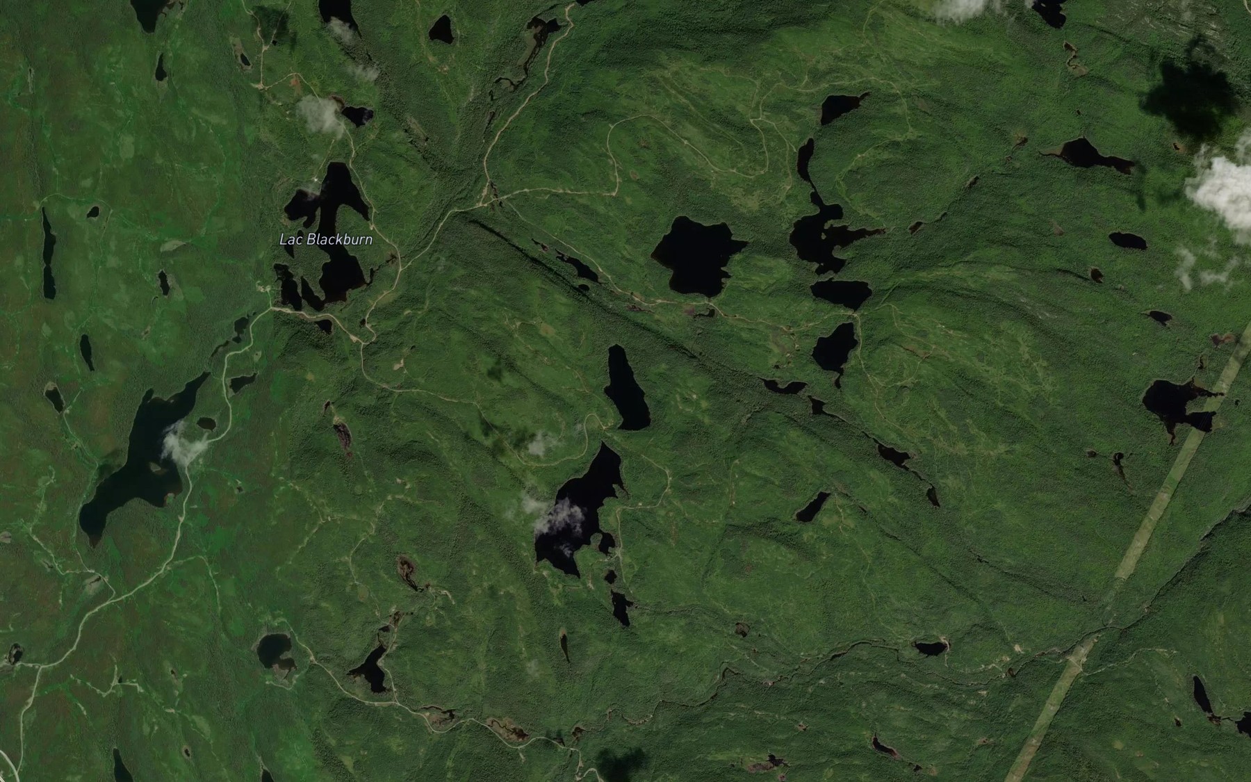 Satellite map of the Lac Chamberland