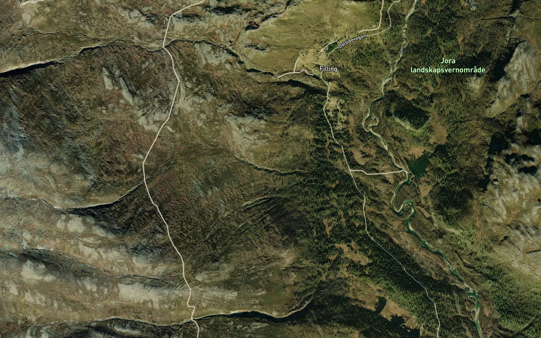 Satellite map of the Rengla