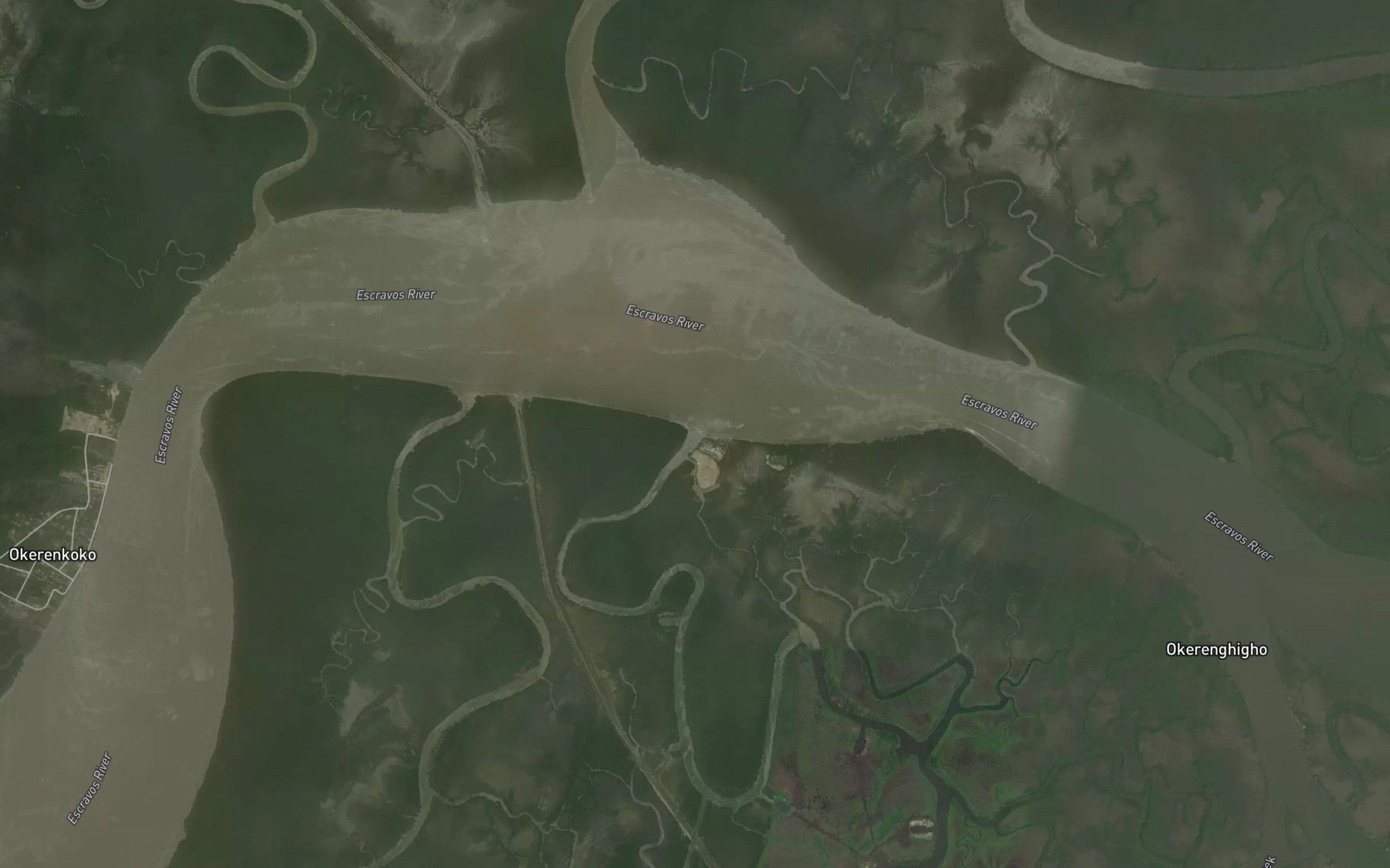 Satellite map of the Egwatie Creek