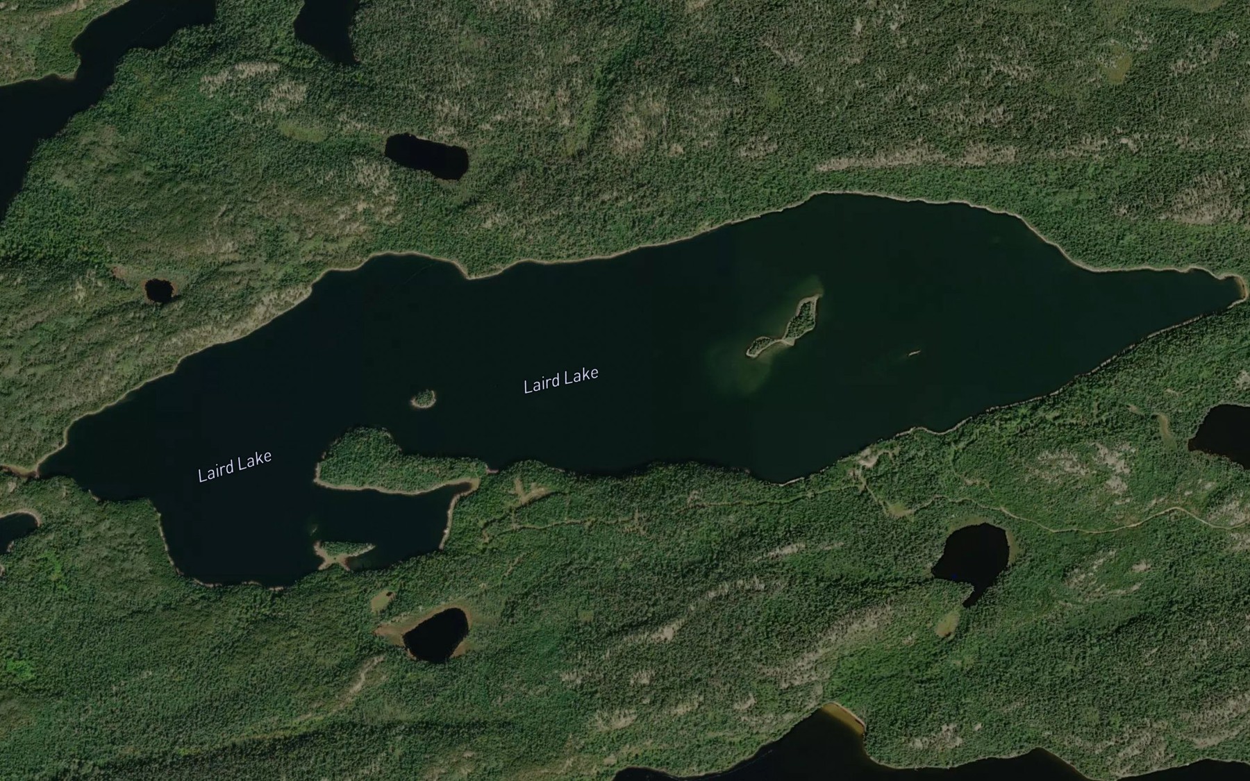 Satellite map of the Laird Lake