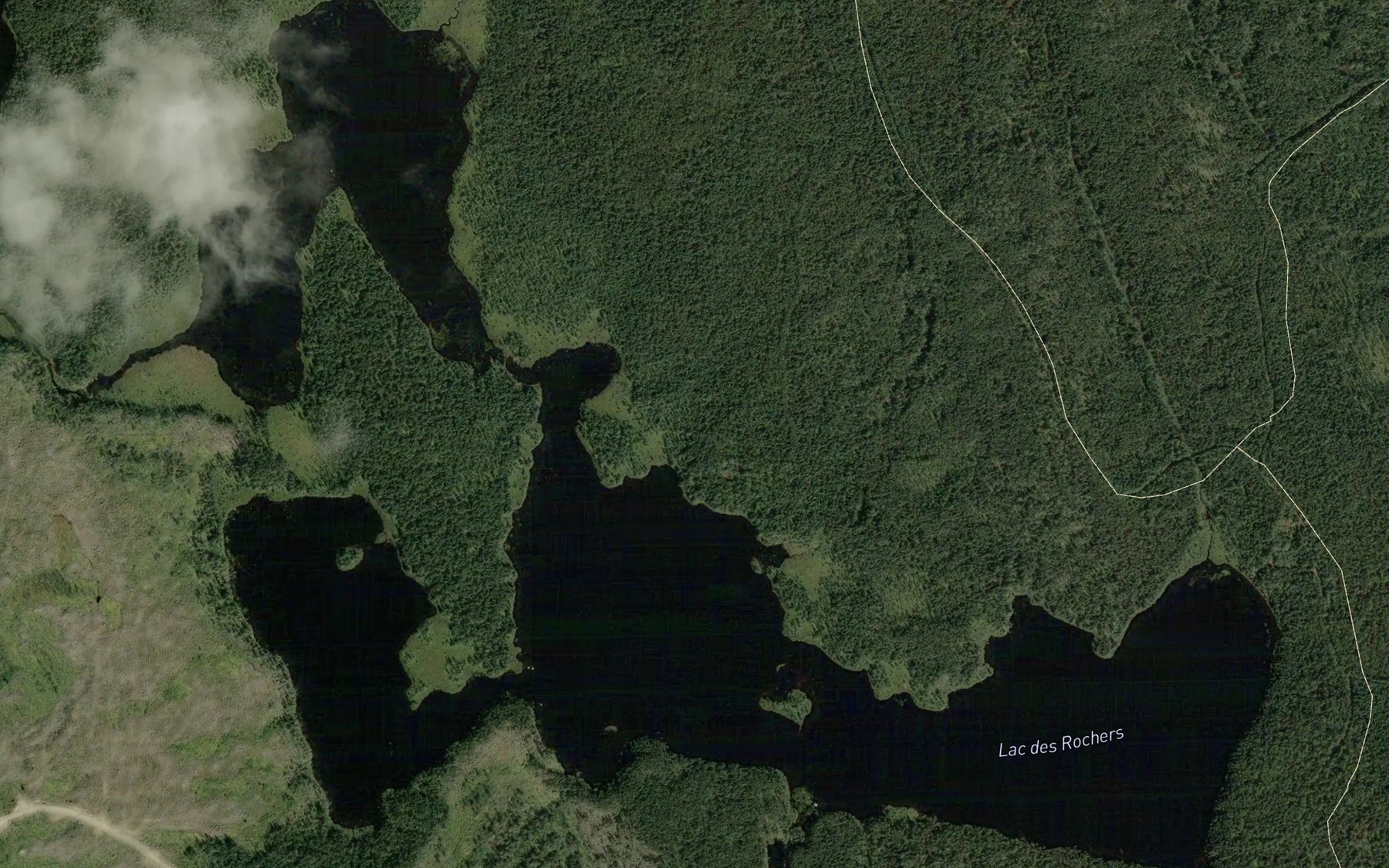 Satellite map of the Lac des Rochers