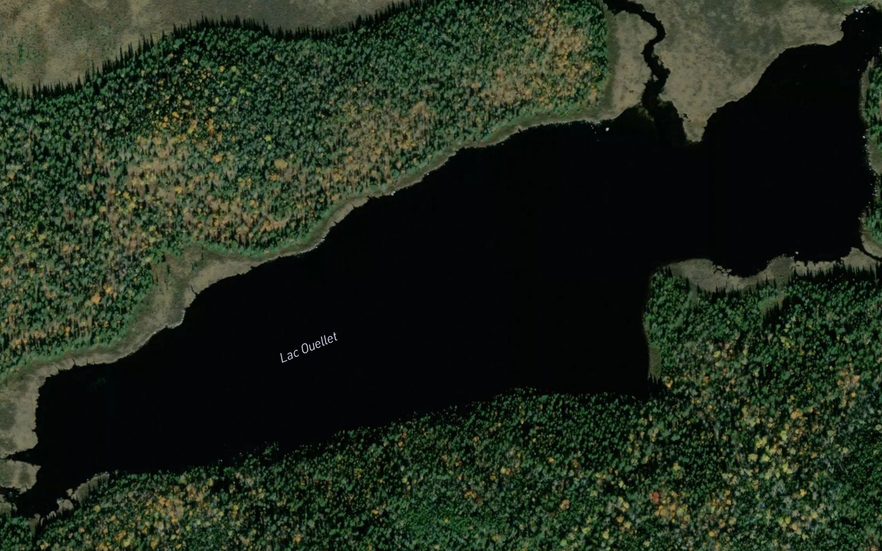 Satellite map of the Lac Ouellet