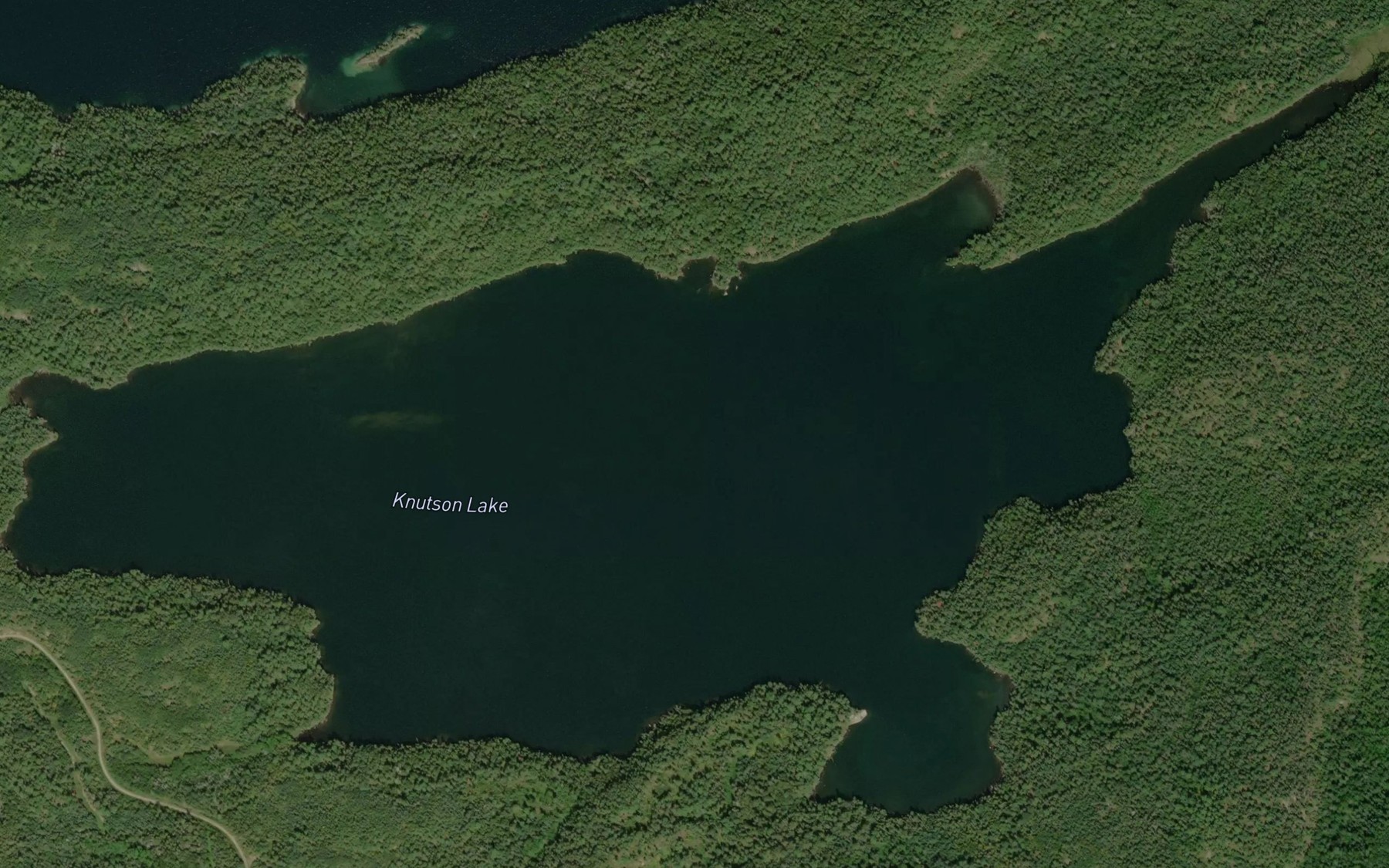 Satellite map of the Knutson Lake