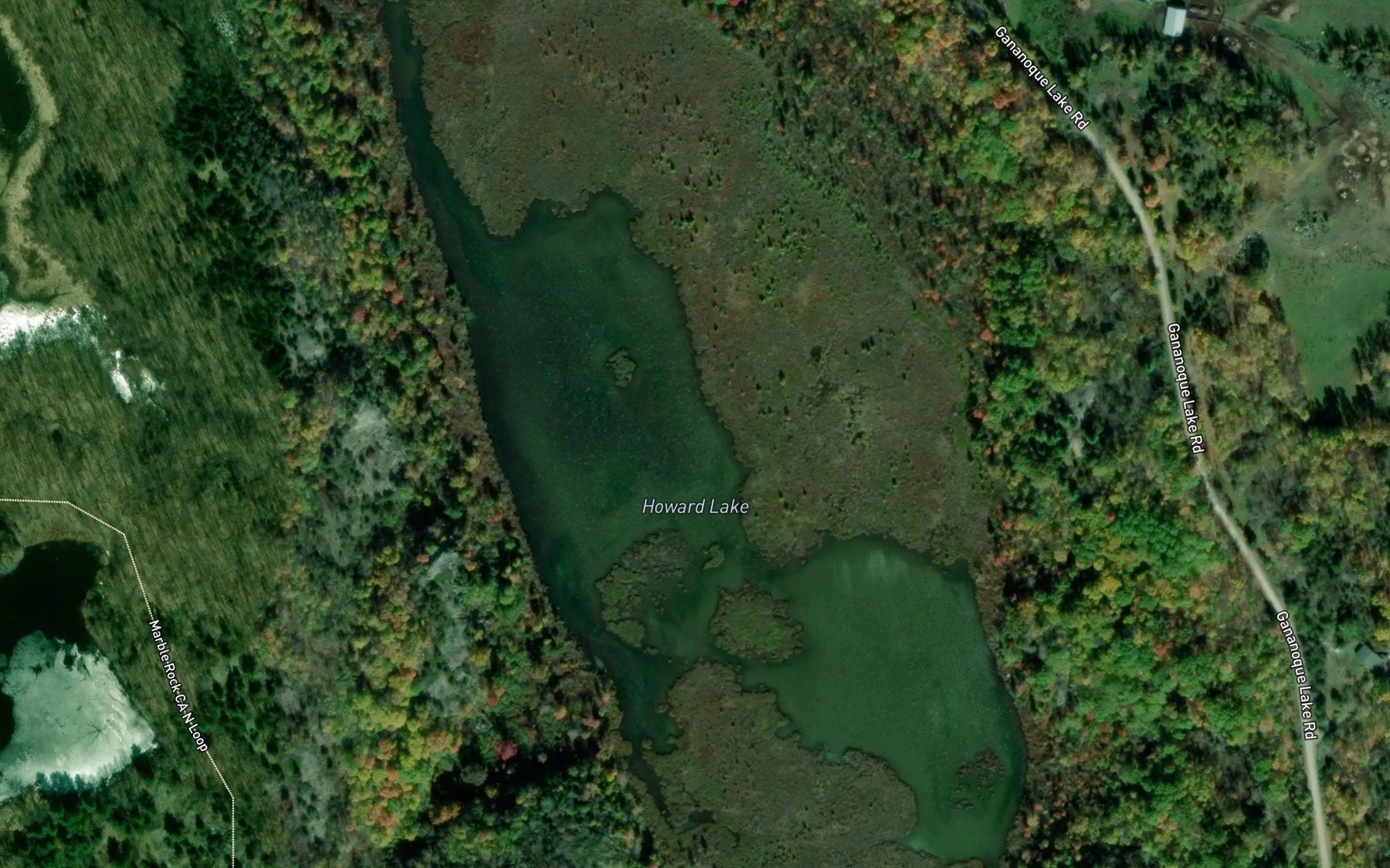 Satellite map of the Howard Lake