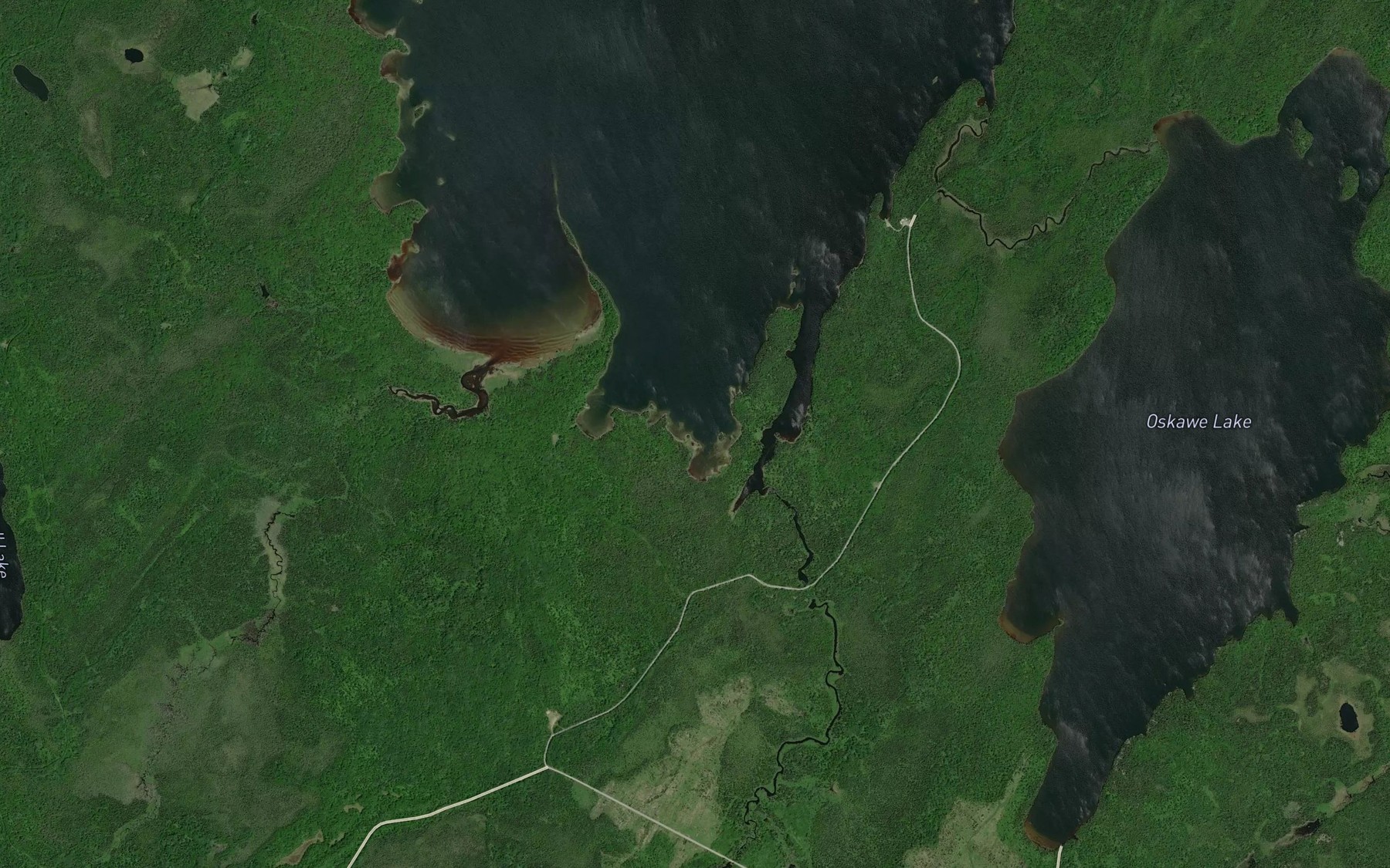 Satellite map of the Cox Creek