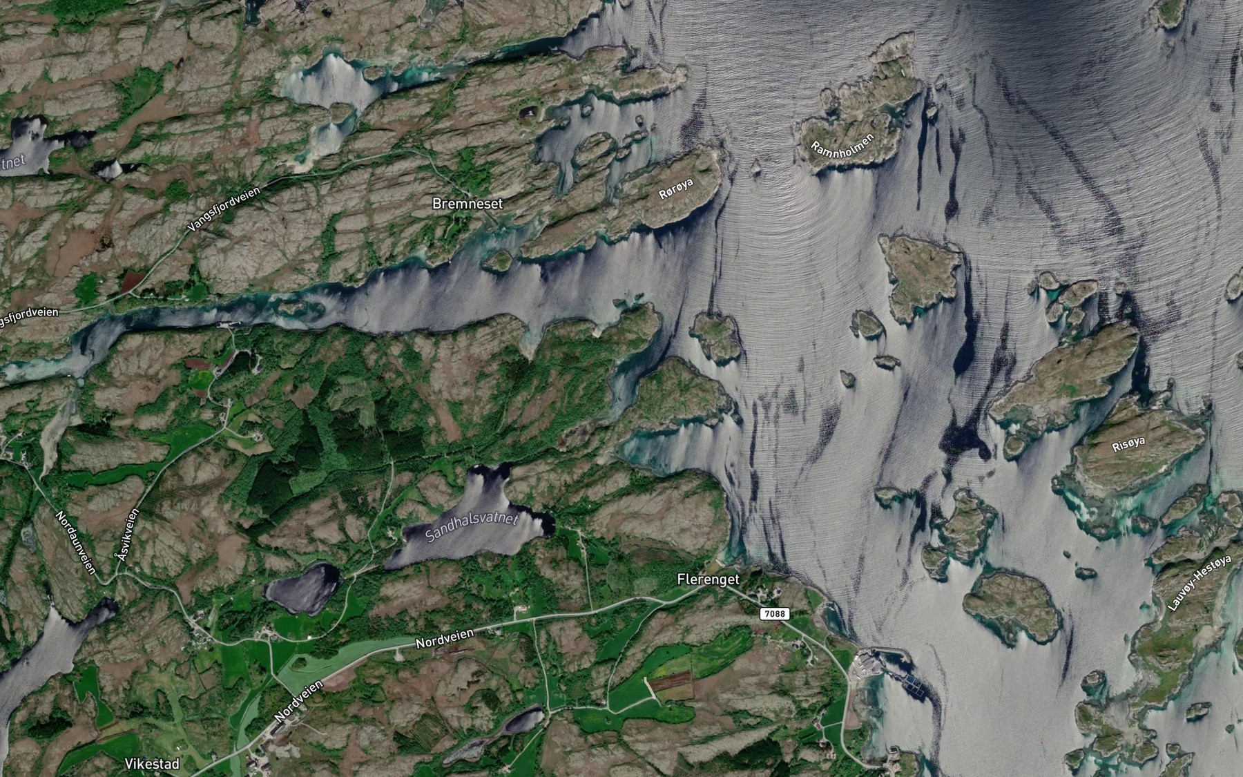 Satellite map of the Vikestadvagen