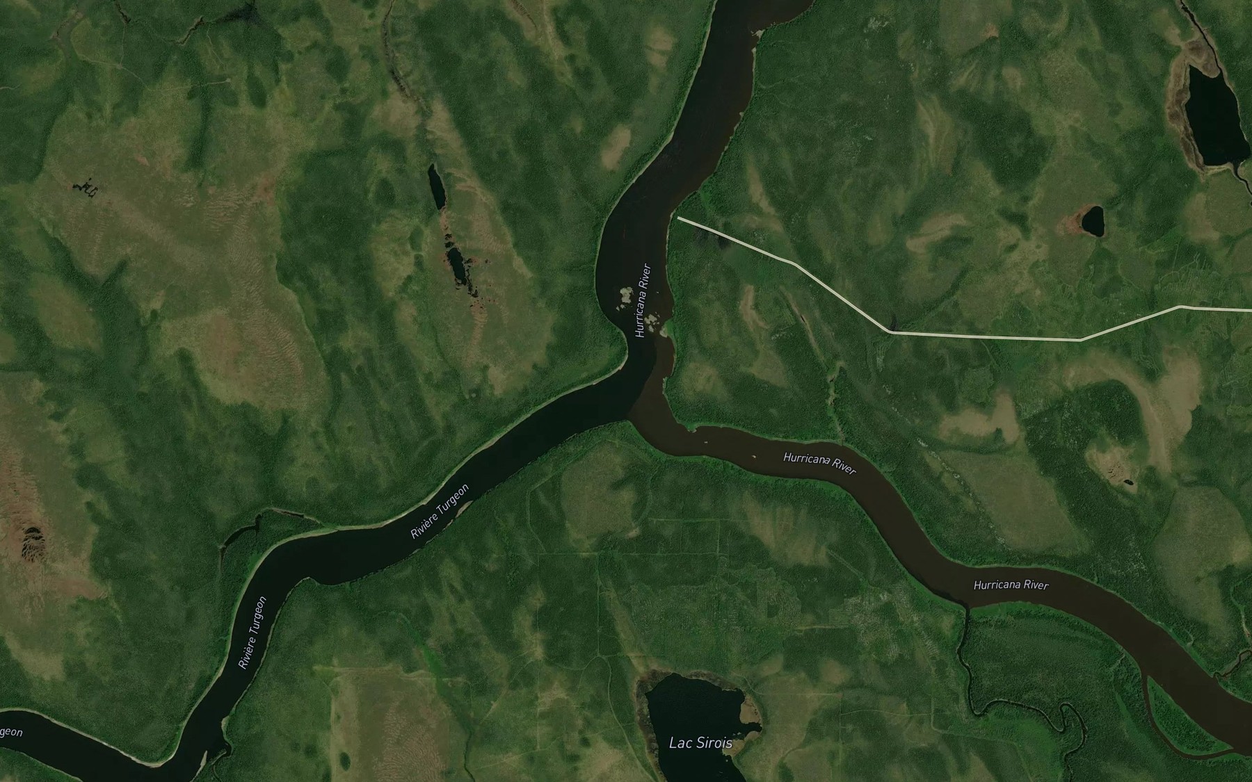 Satellite map of the Riviere Turgeon