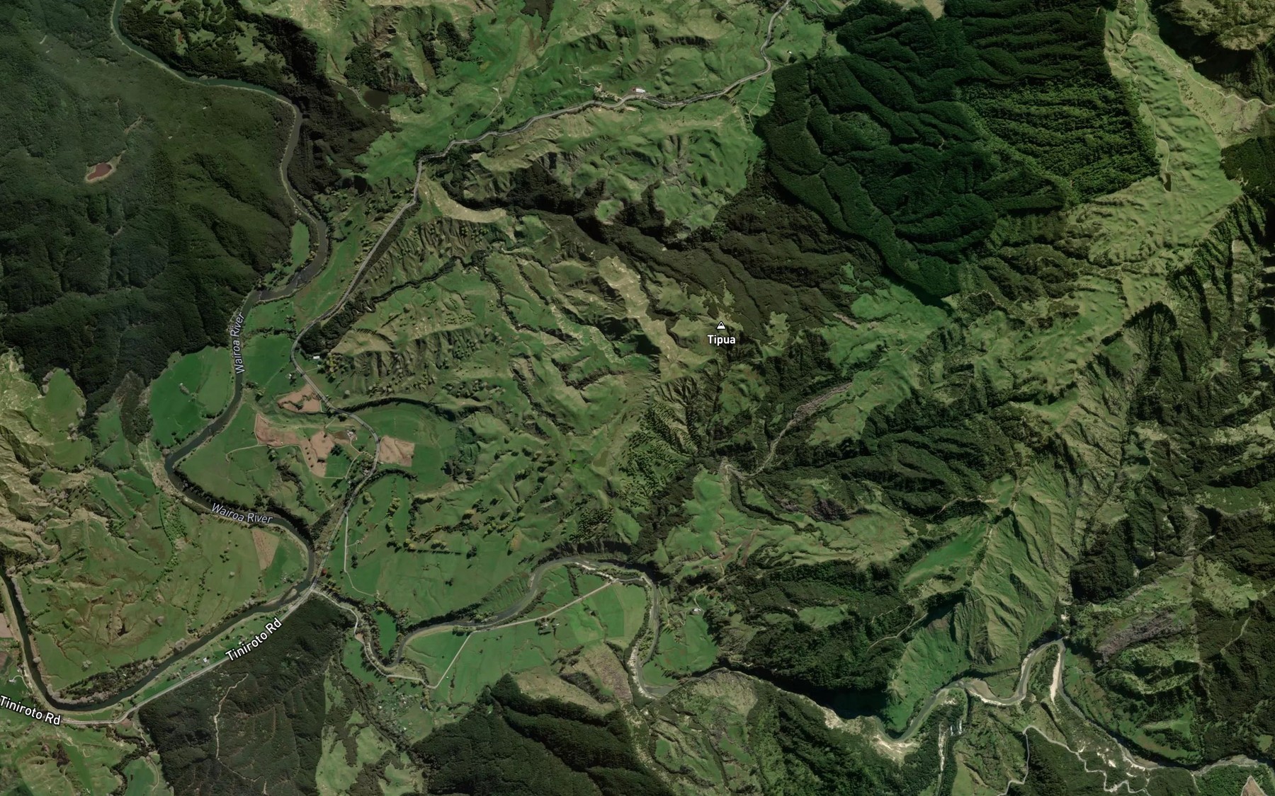 Satellite map of the Mangaputaputa Stream