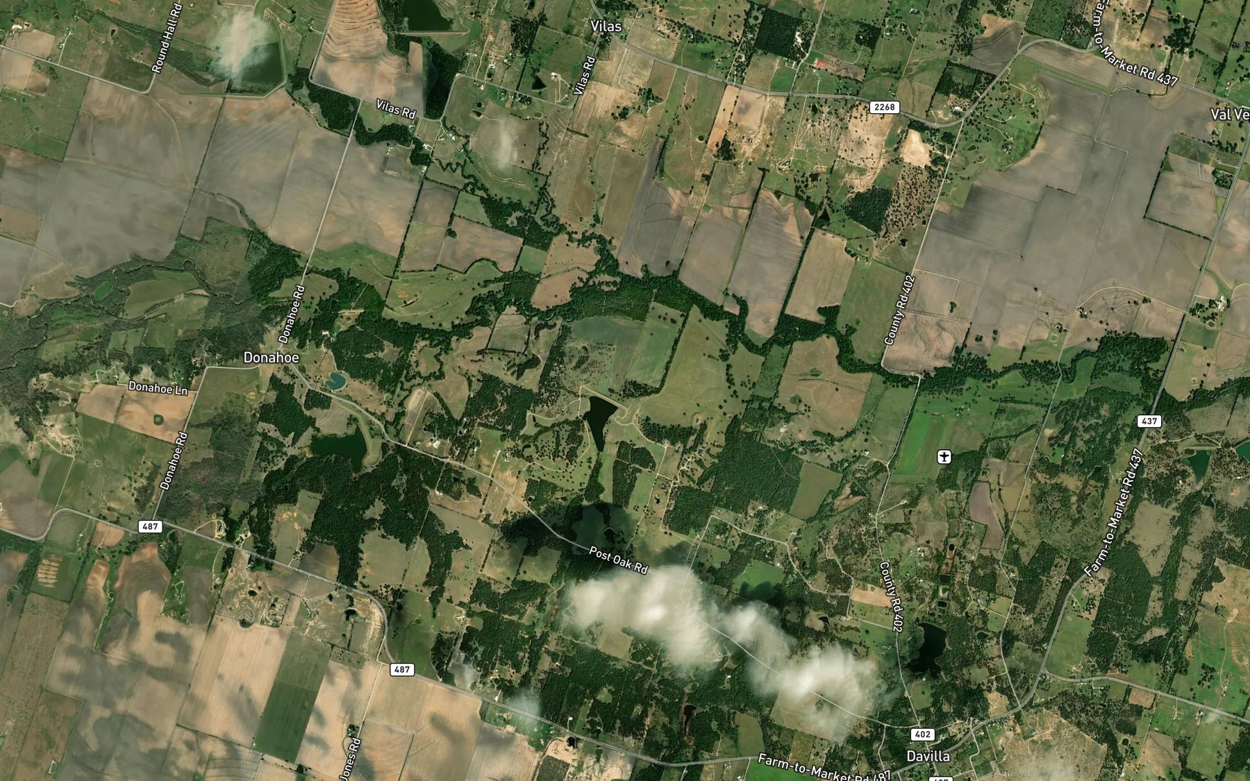 Satellite map of the Soil Conservation Service Site 8 Reservoir