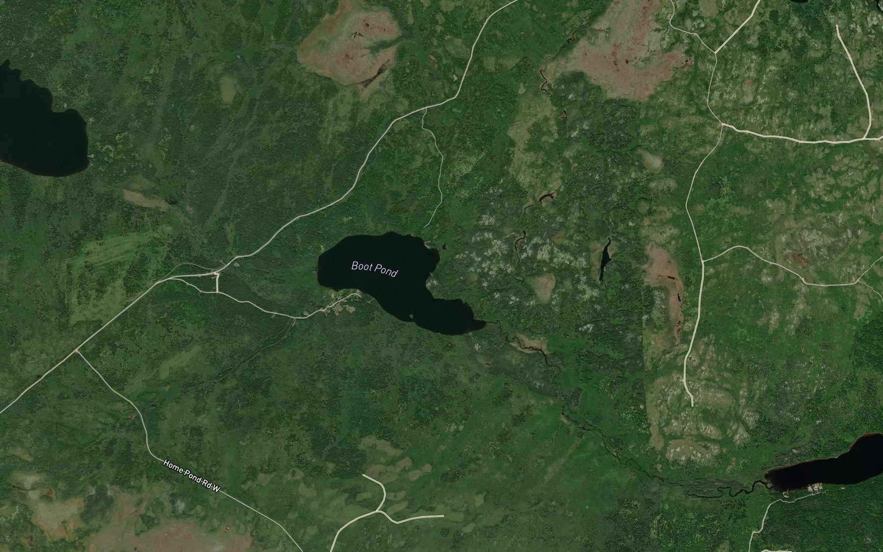 Satellite map of the Boot Pond